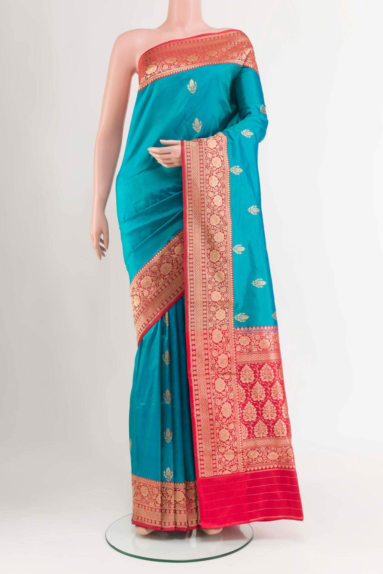 Blue Banarasi Silk Saree