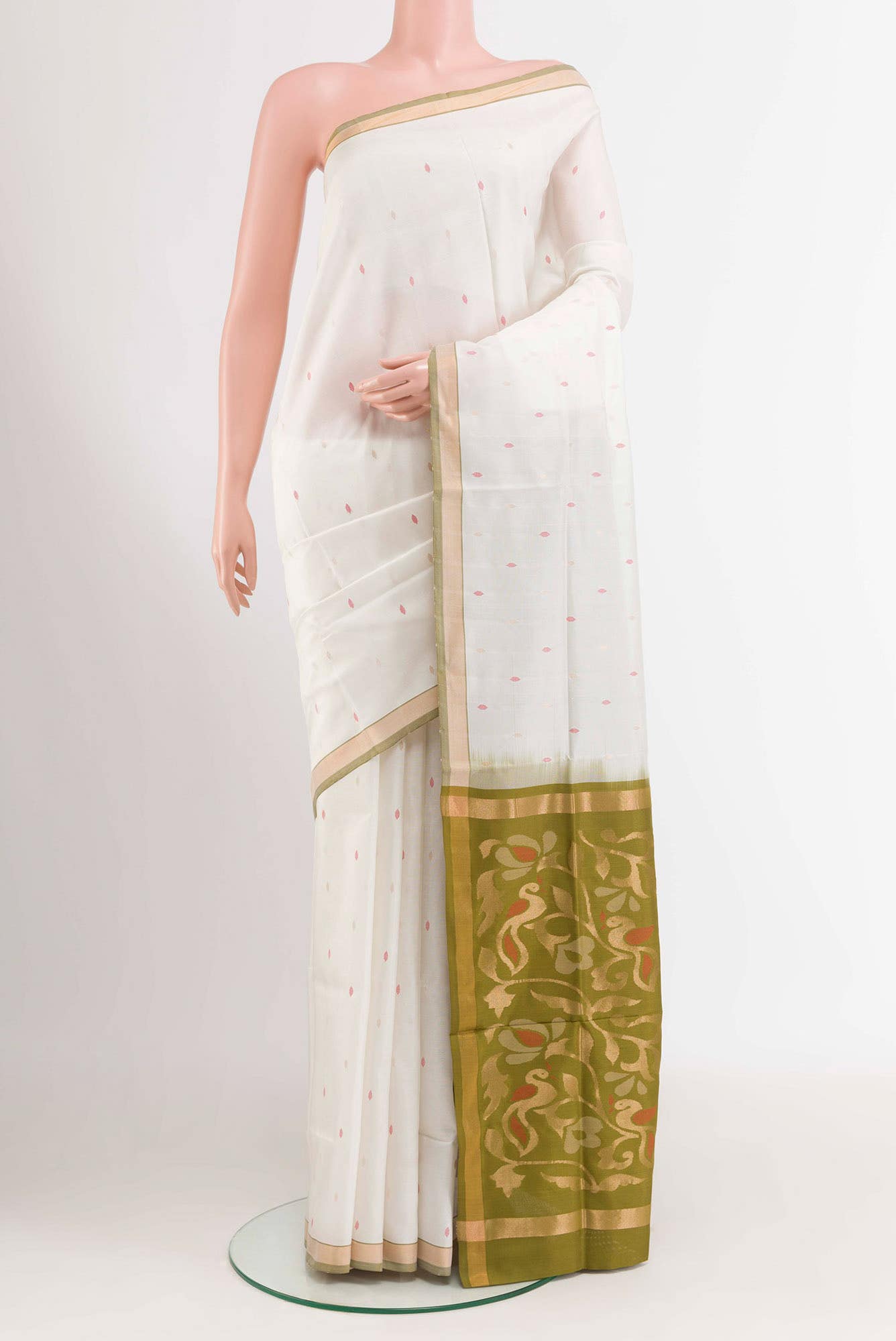White Uppada Silk Saree