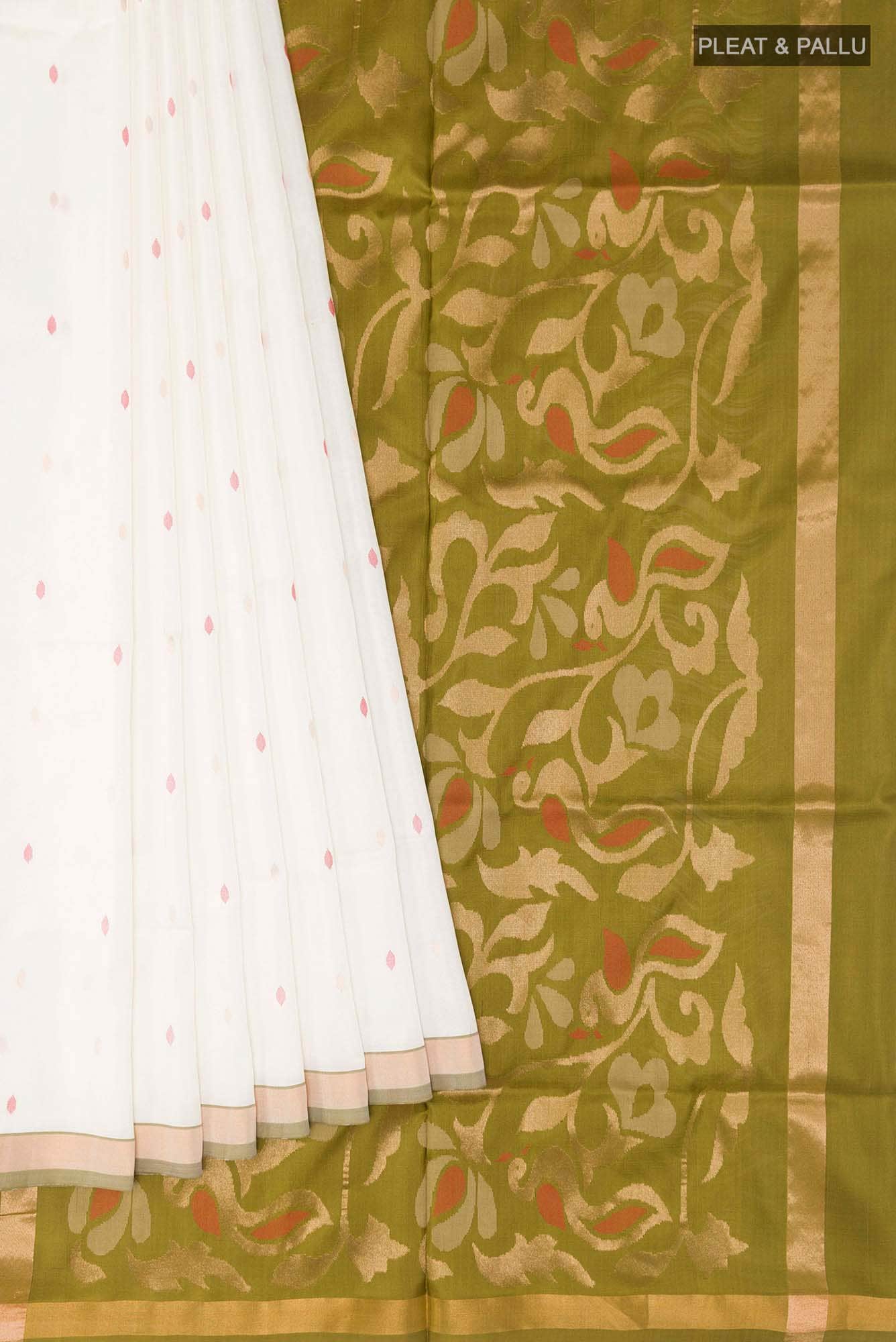 White Uppada Silk Saree