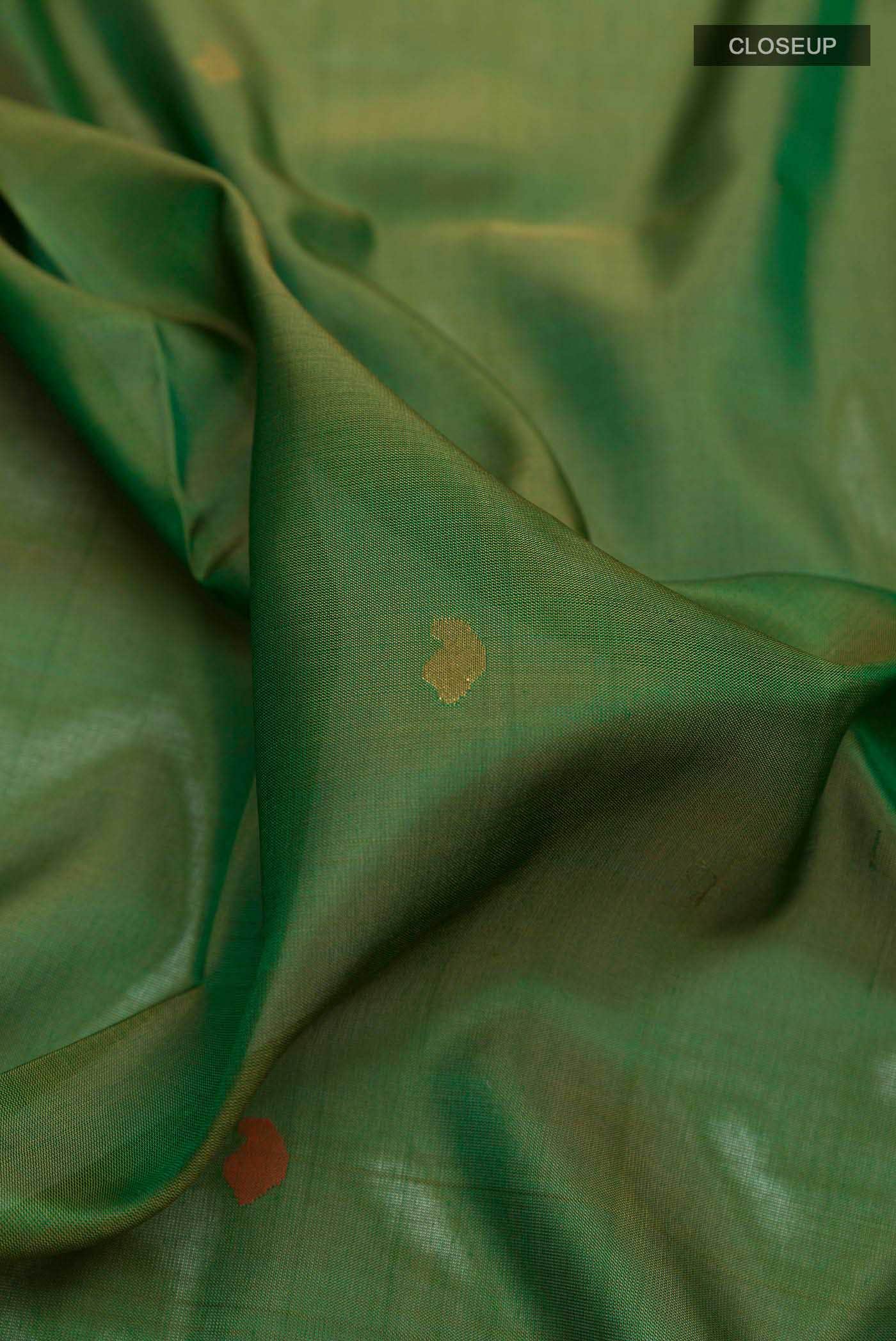 Green Dual Tone Uppada Silk Saree