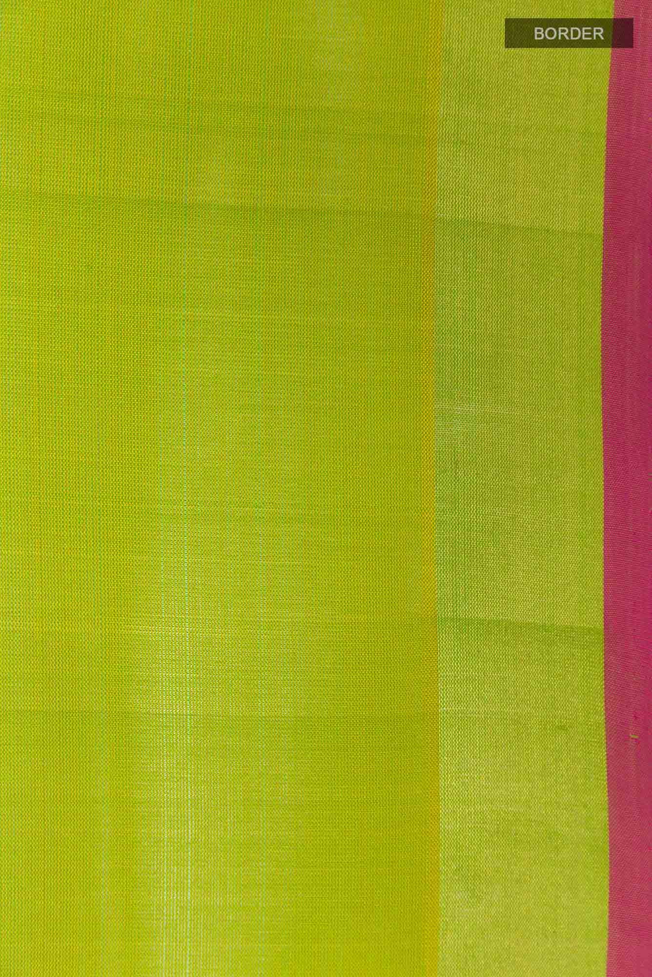 Parrot Green Uppada Silk Saree