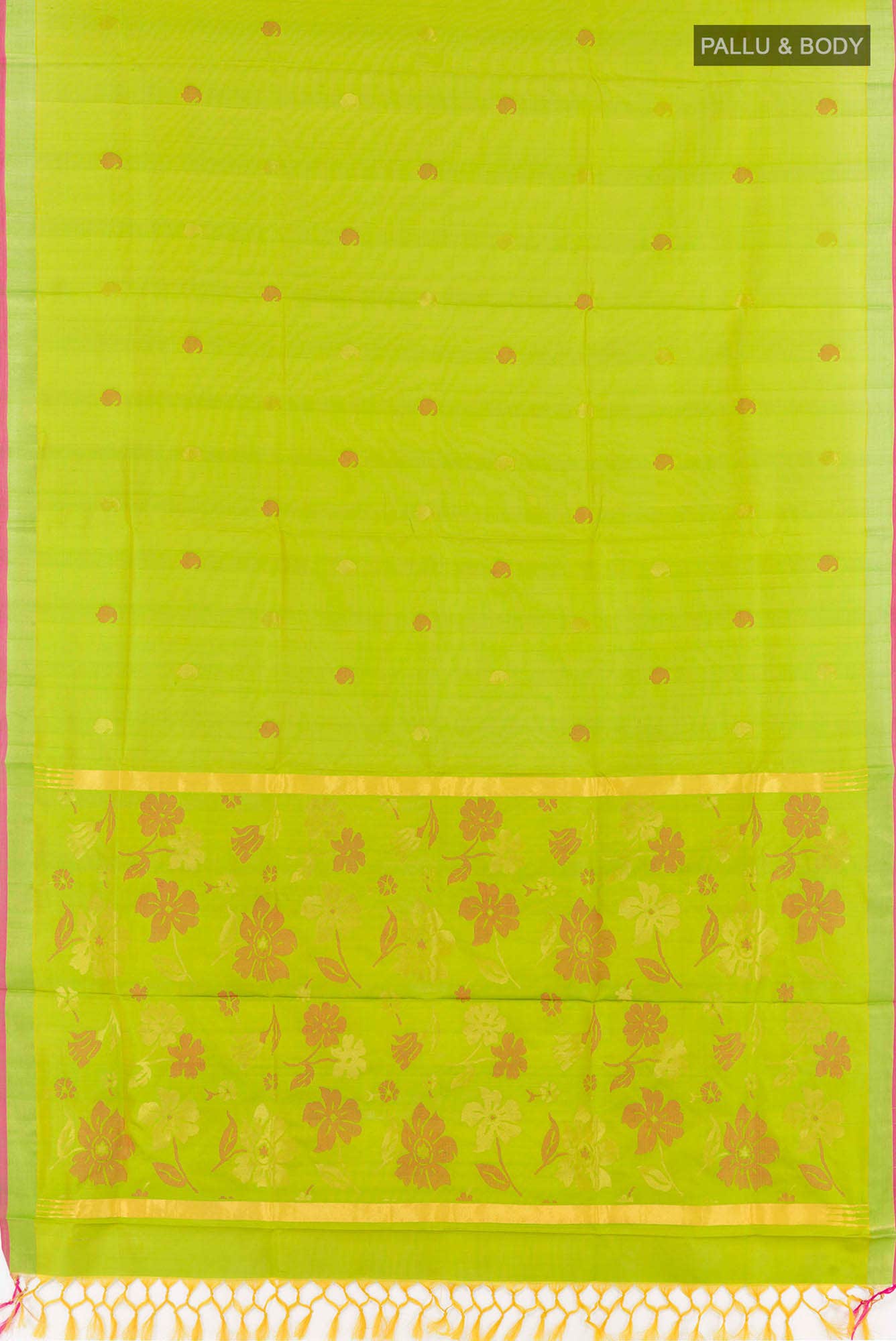Parrot Green Uppada Silk Saree