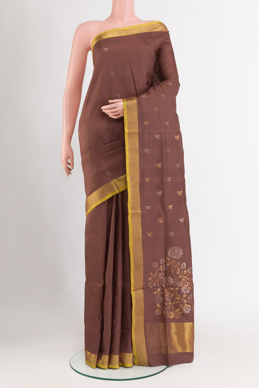 Pure Silk Pure Zari Mauve Uppada Saree