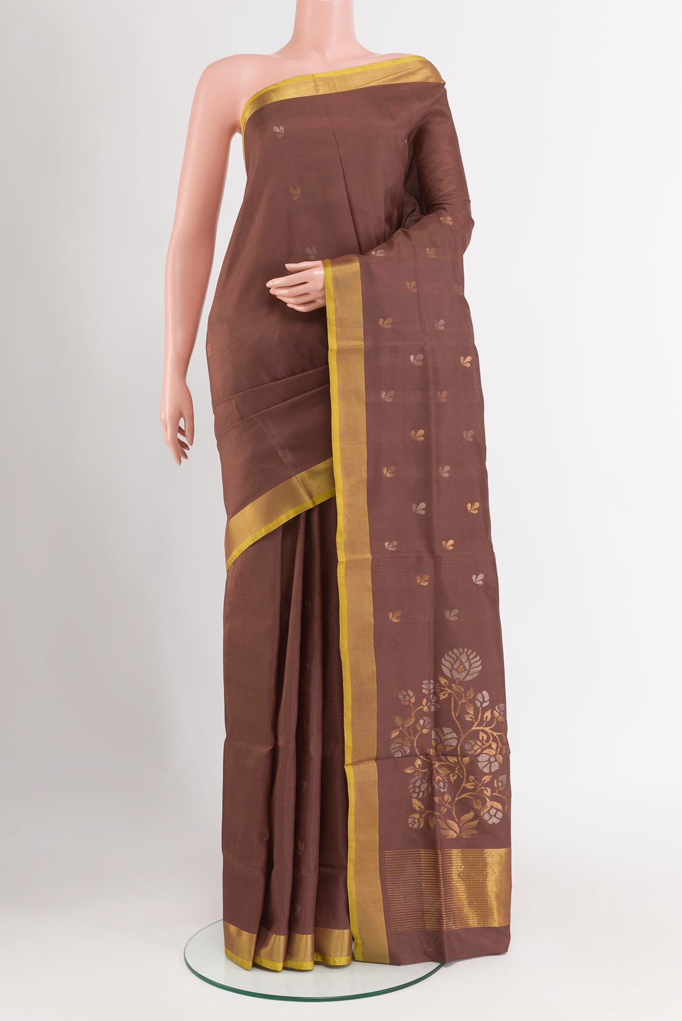 Pure Silk Pure Zari Mauve Uppada Saree