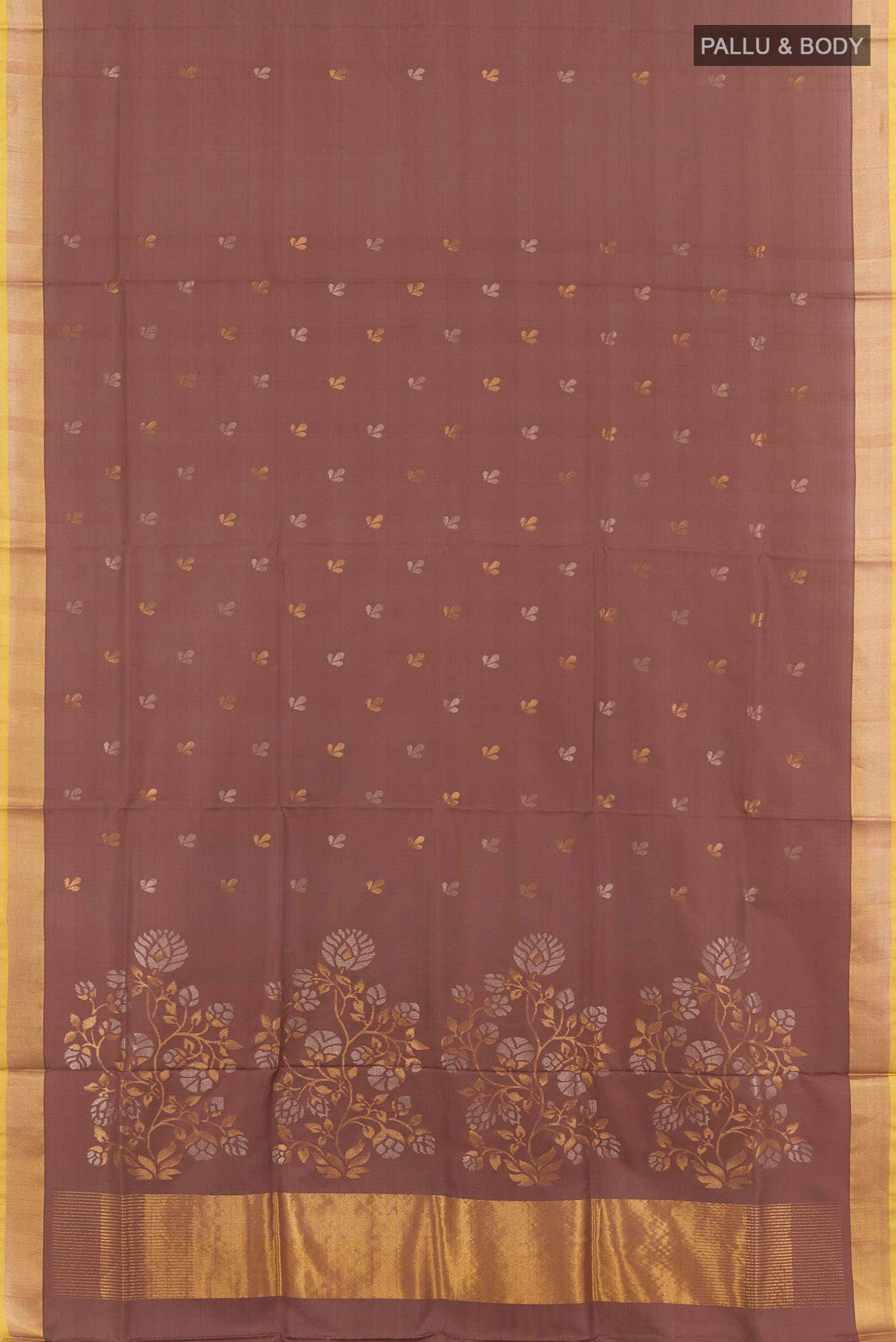 Pure Silk Pure Zari Mauve Uppada Saree