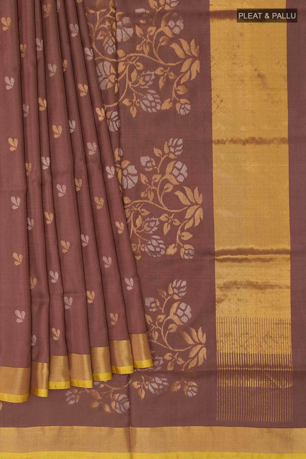 Pure Silk Pure Zari Mauve Uppada Saree
