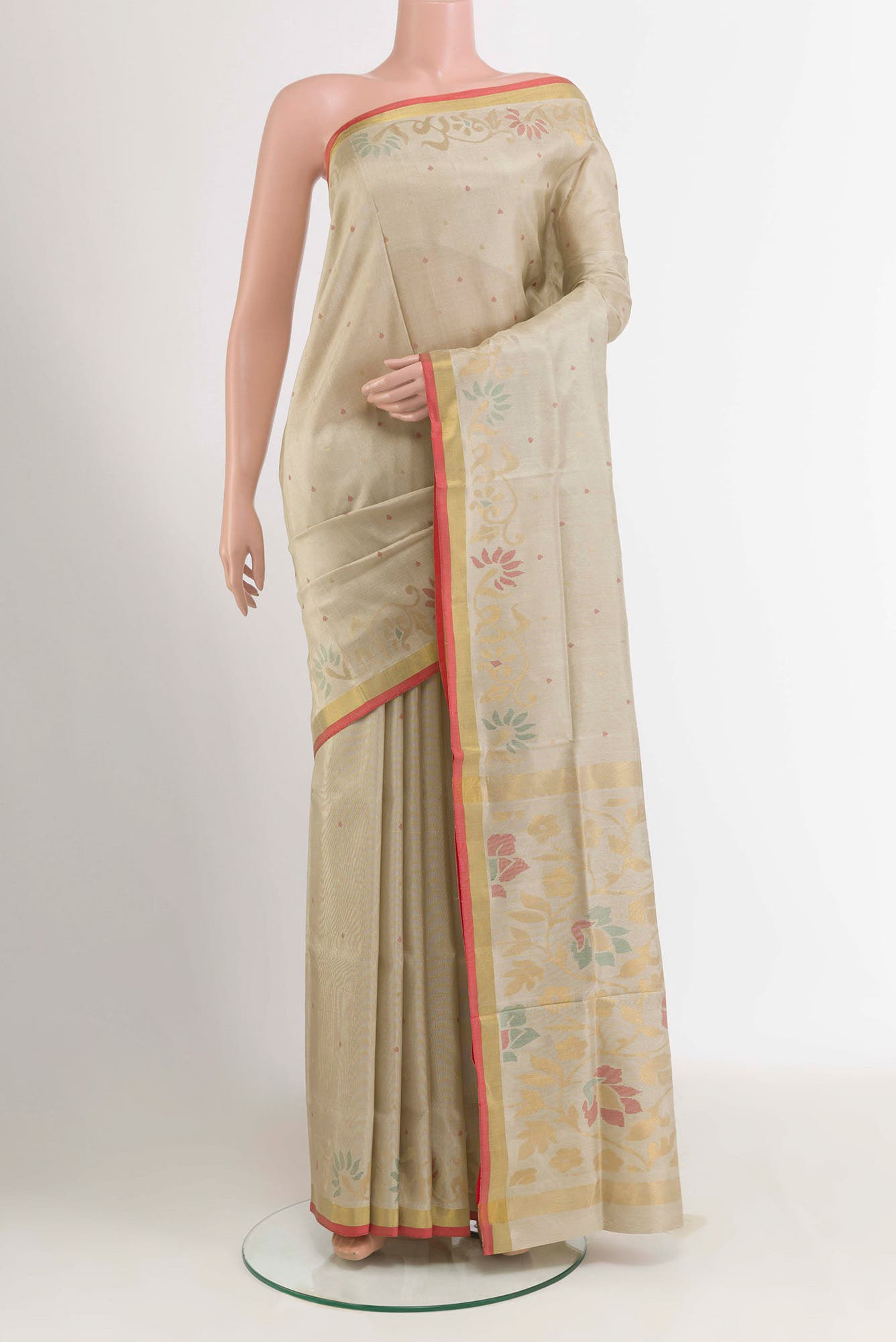 Beige Uppada Silk Saree