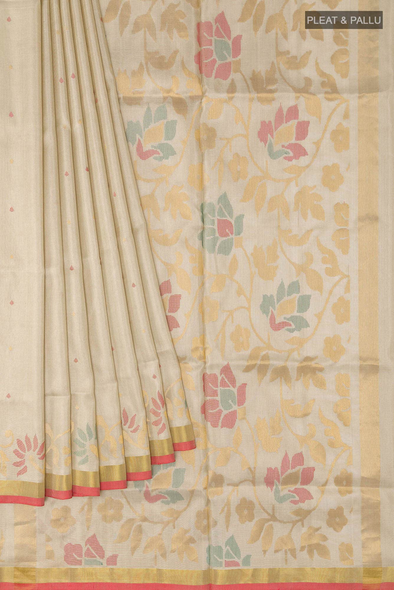 Beige Uppada Silk Saree