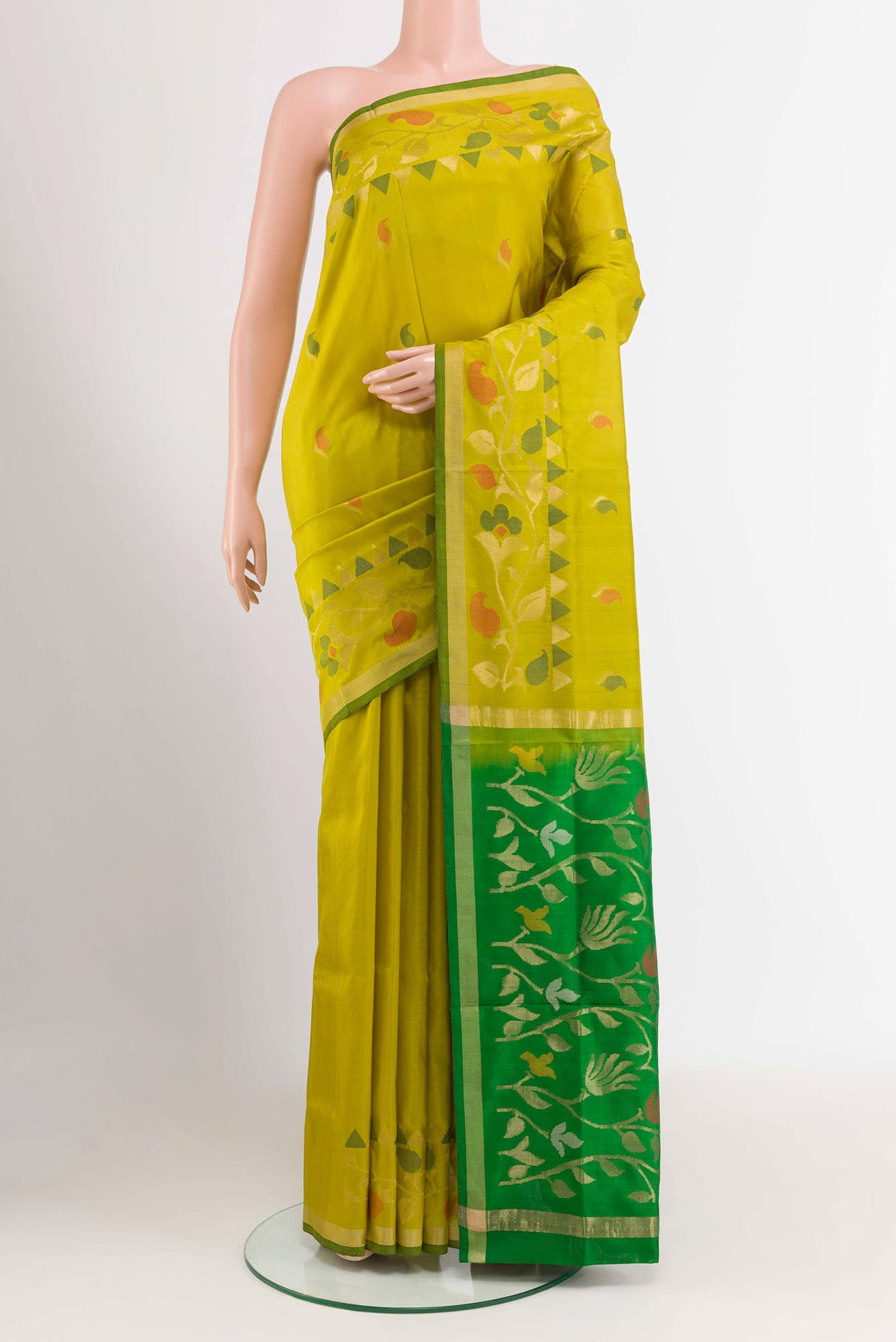Yellow Uppada Silk Saree