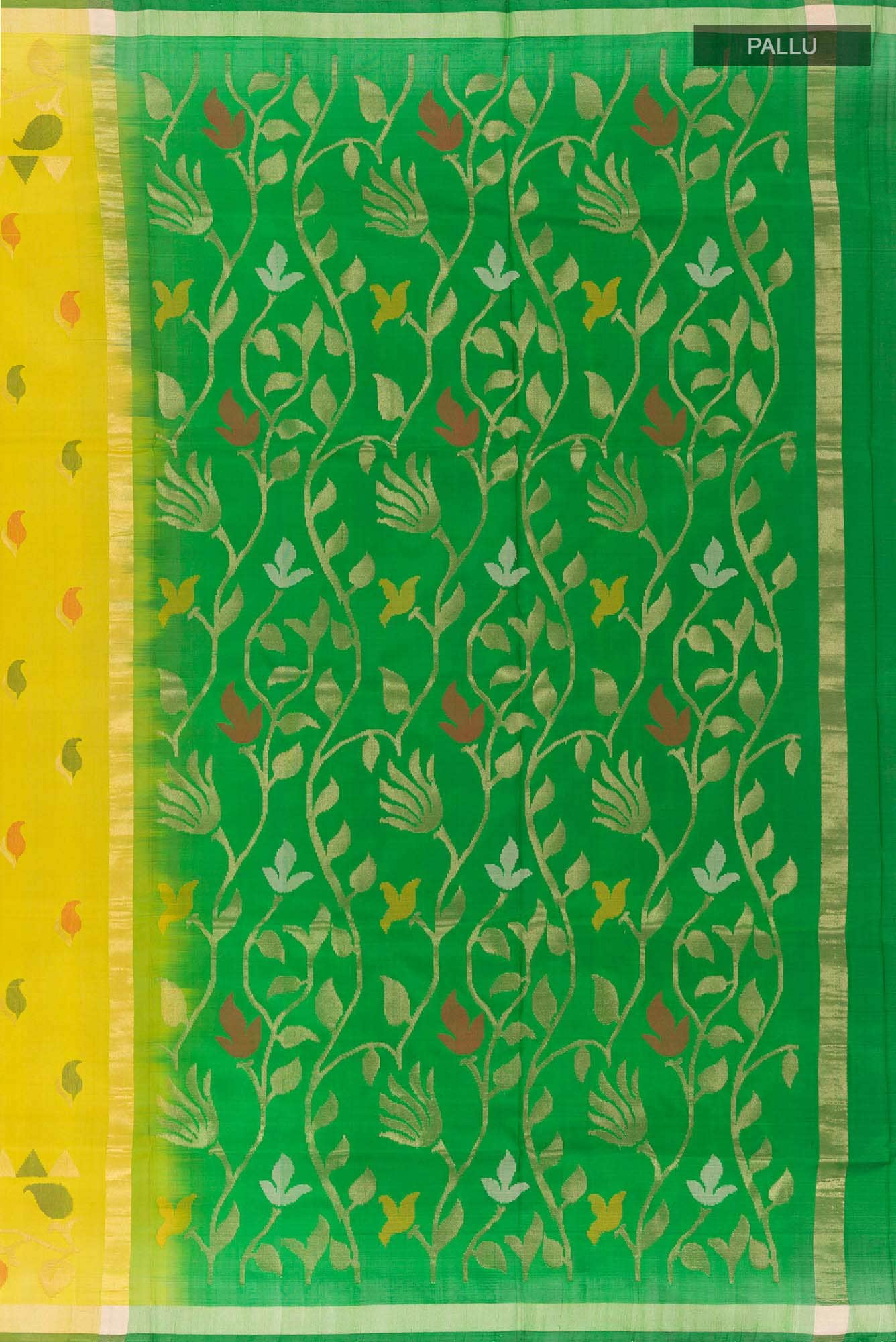 Yellow Uppada Silk Saree