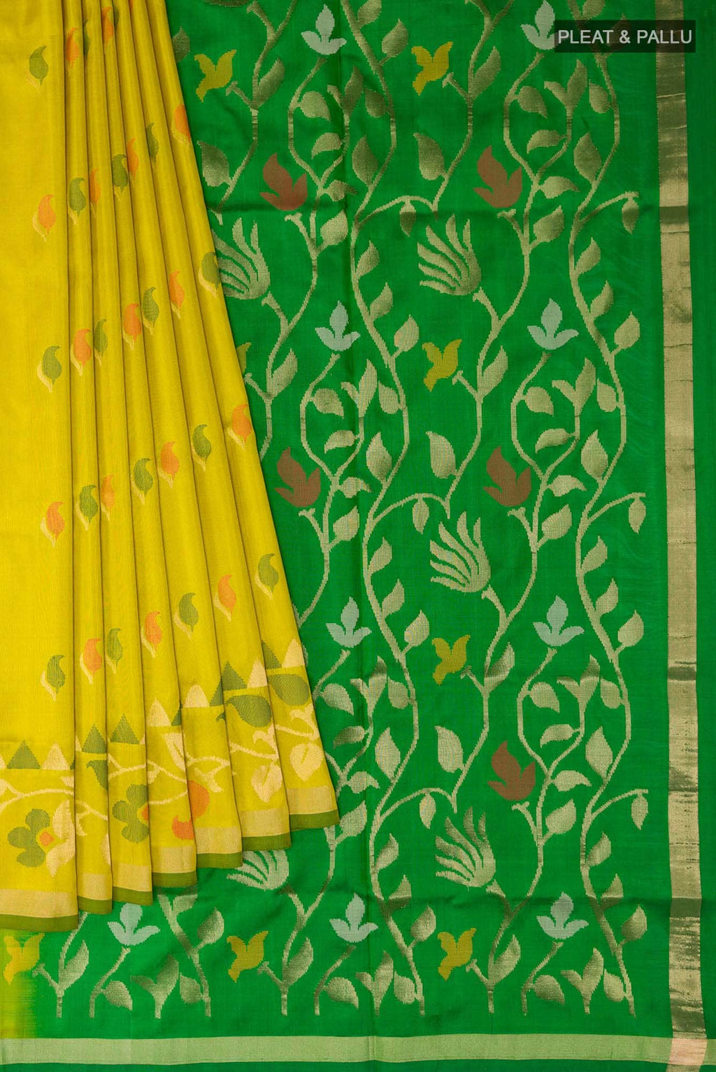 Yellow Uppada Silk Saree