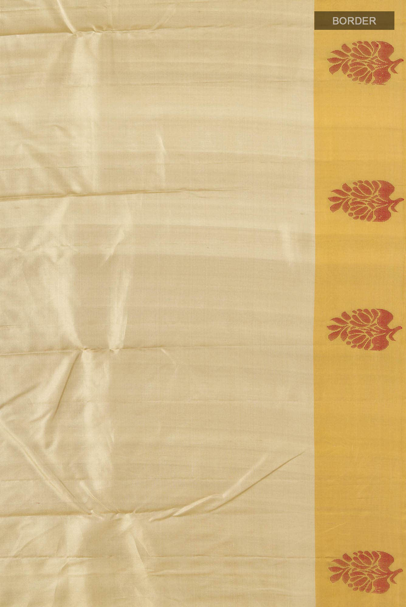 Beige Kanchipuram Silk Saree