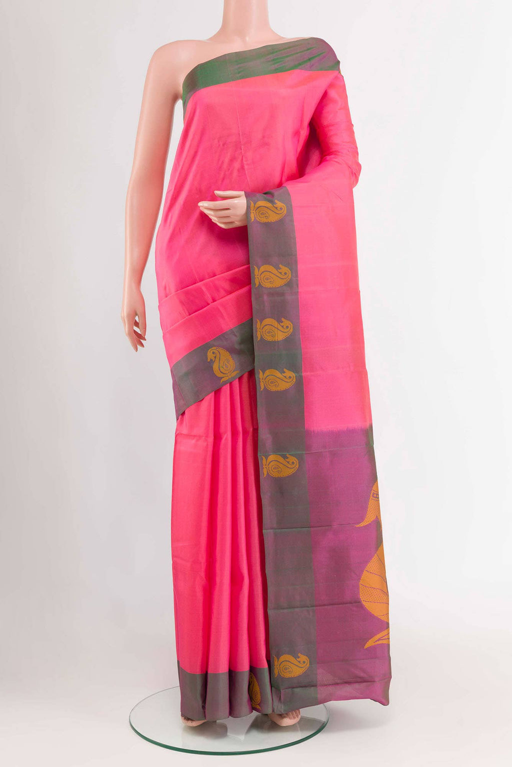 Peach Kanchipuram Saree