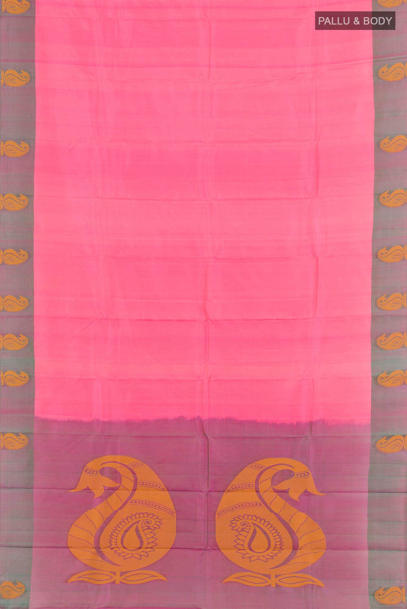 Peach Kanchipuram Saree