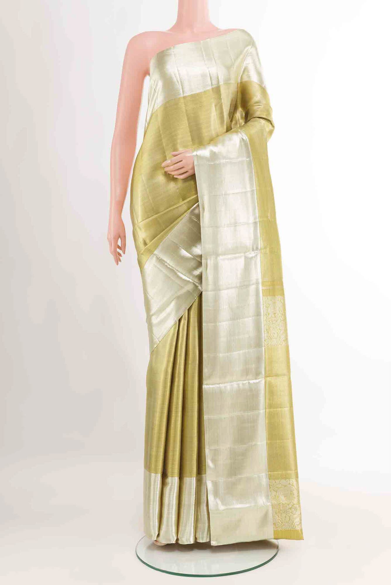 Gold Kanchipuram Tissue Silk Saree