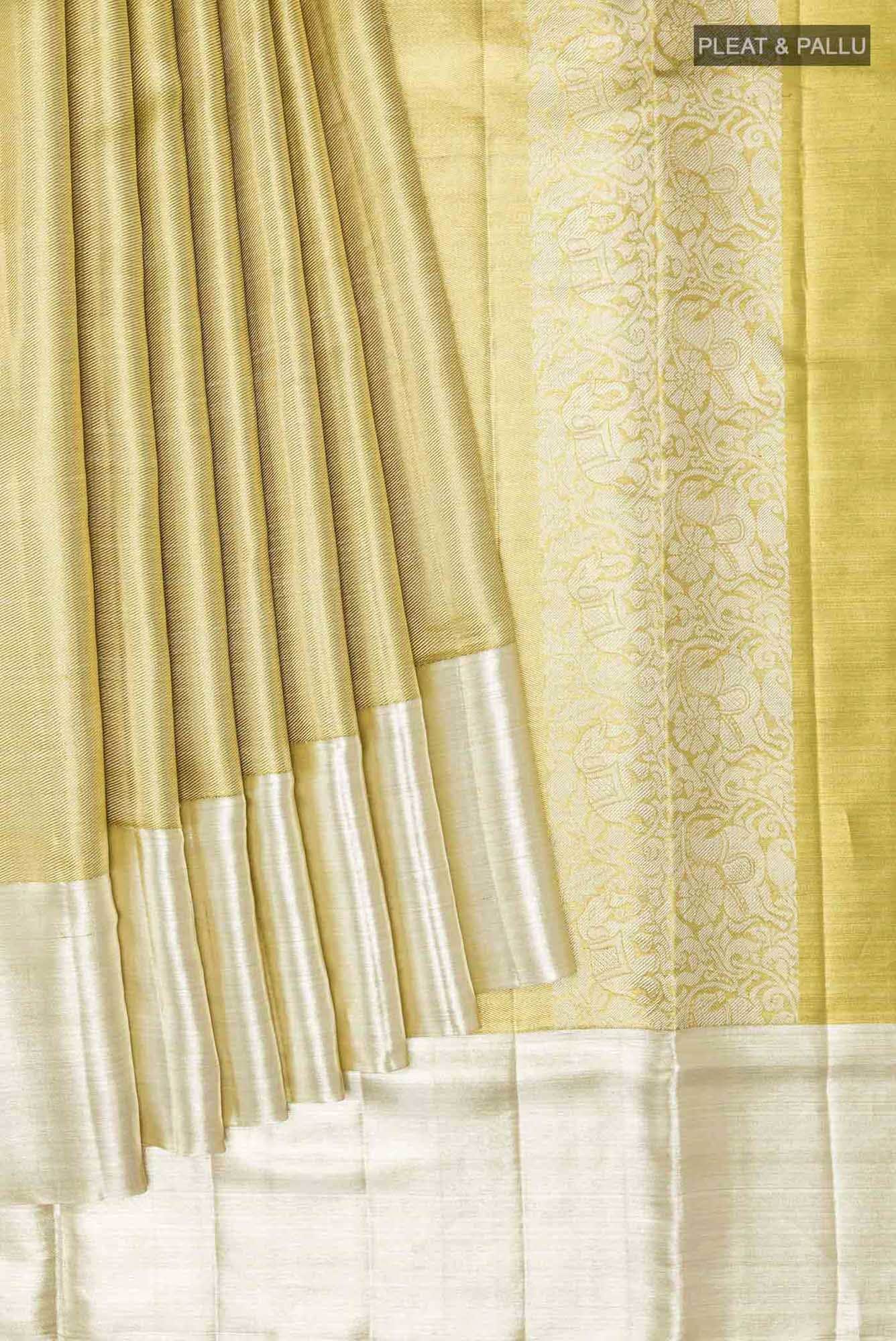 Gold Kanchipuram Tissue Silk Saree