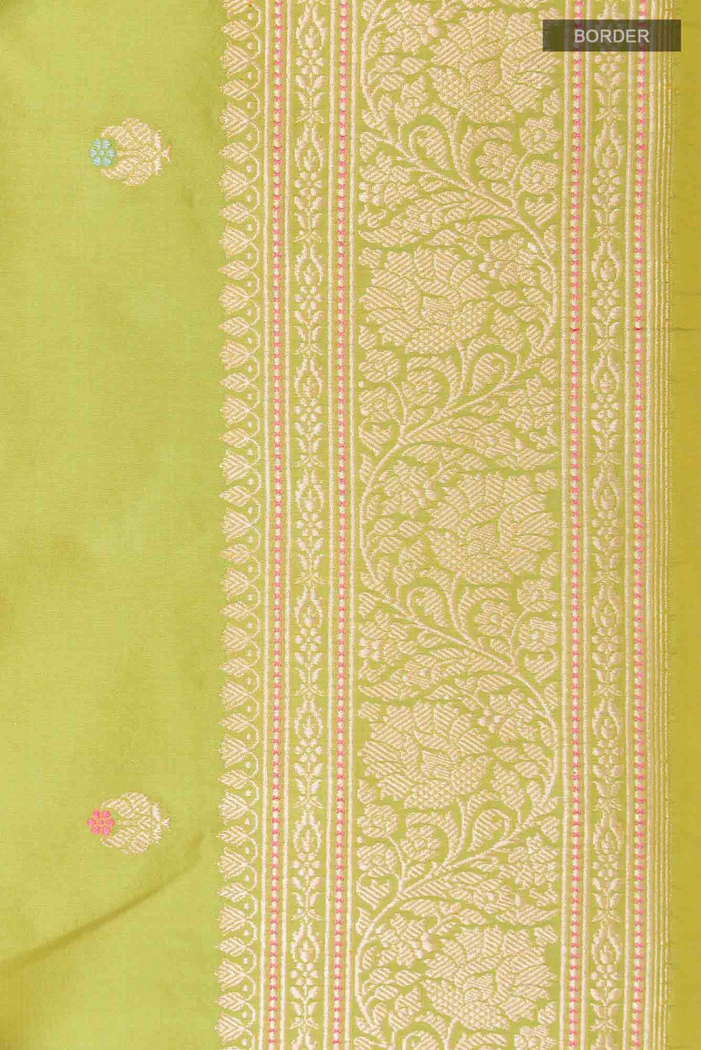 Olive Green Banarasi Silk Saree