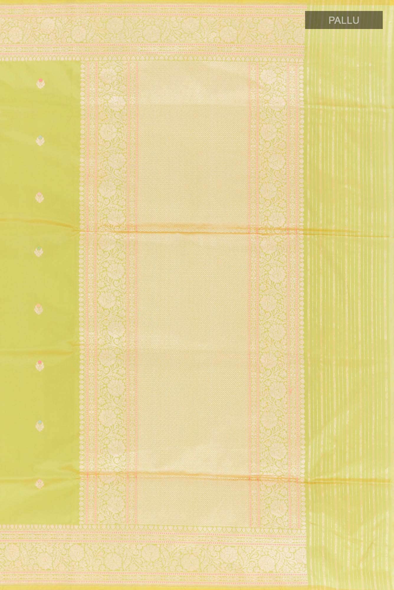 Olive Green Banarasi Silk Saree
