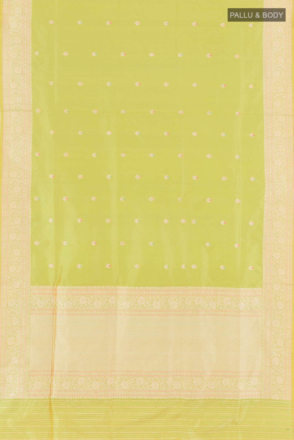 Olive Green Banarasi Silk Saree