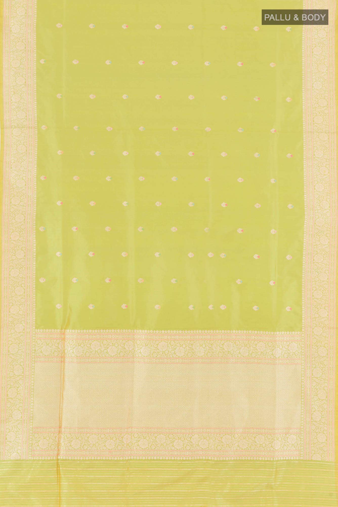Olive Green Banarasi Silk Saree