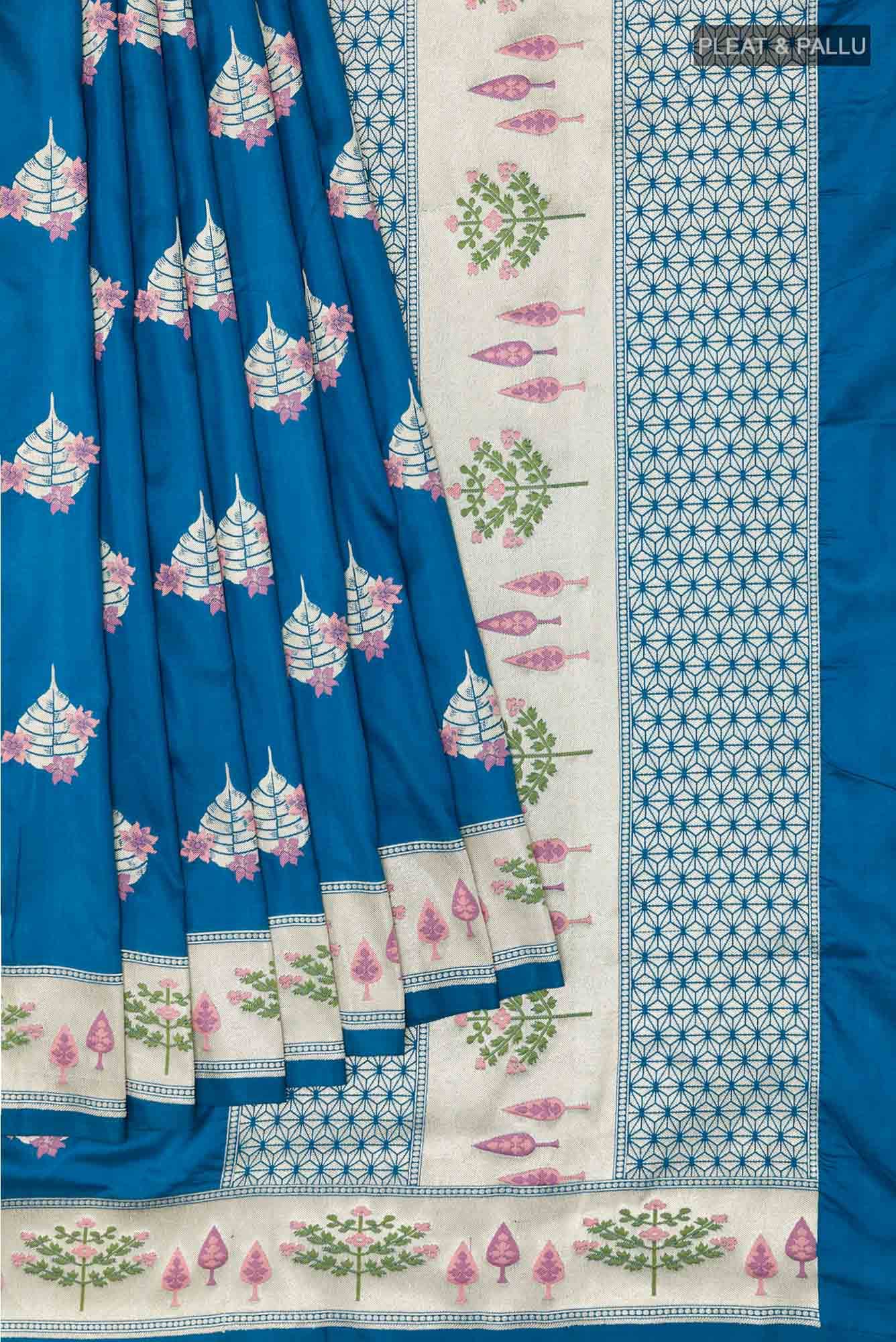 Blue Banarasi Saree