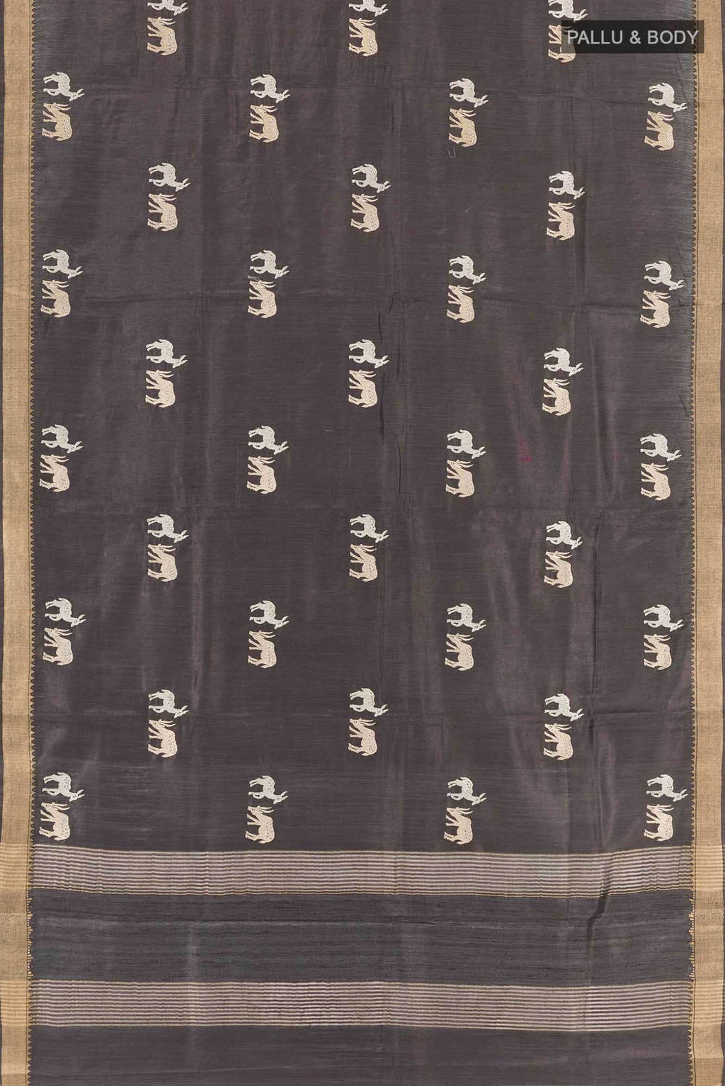 Black Tussar Saree