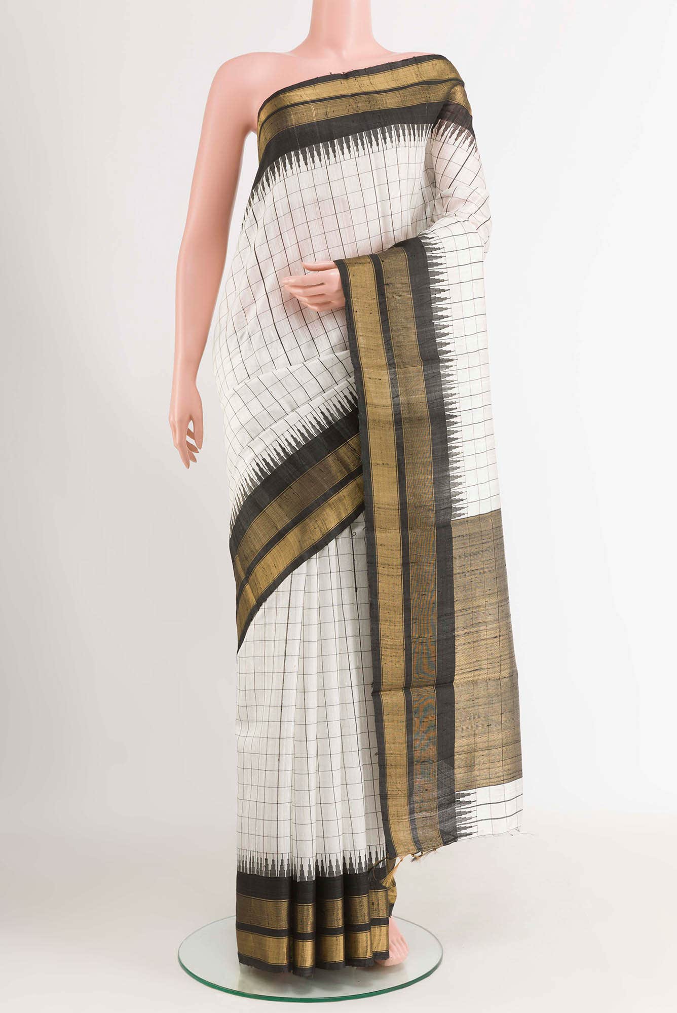 Off White Tussar Saree