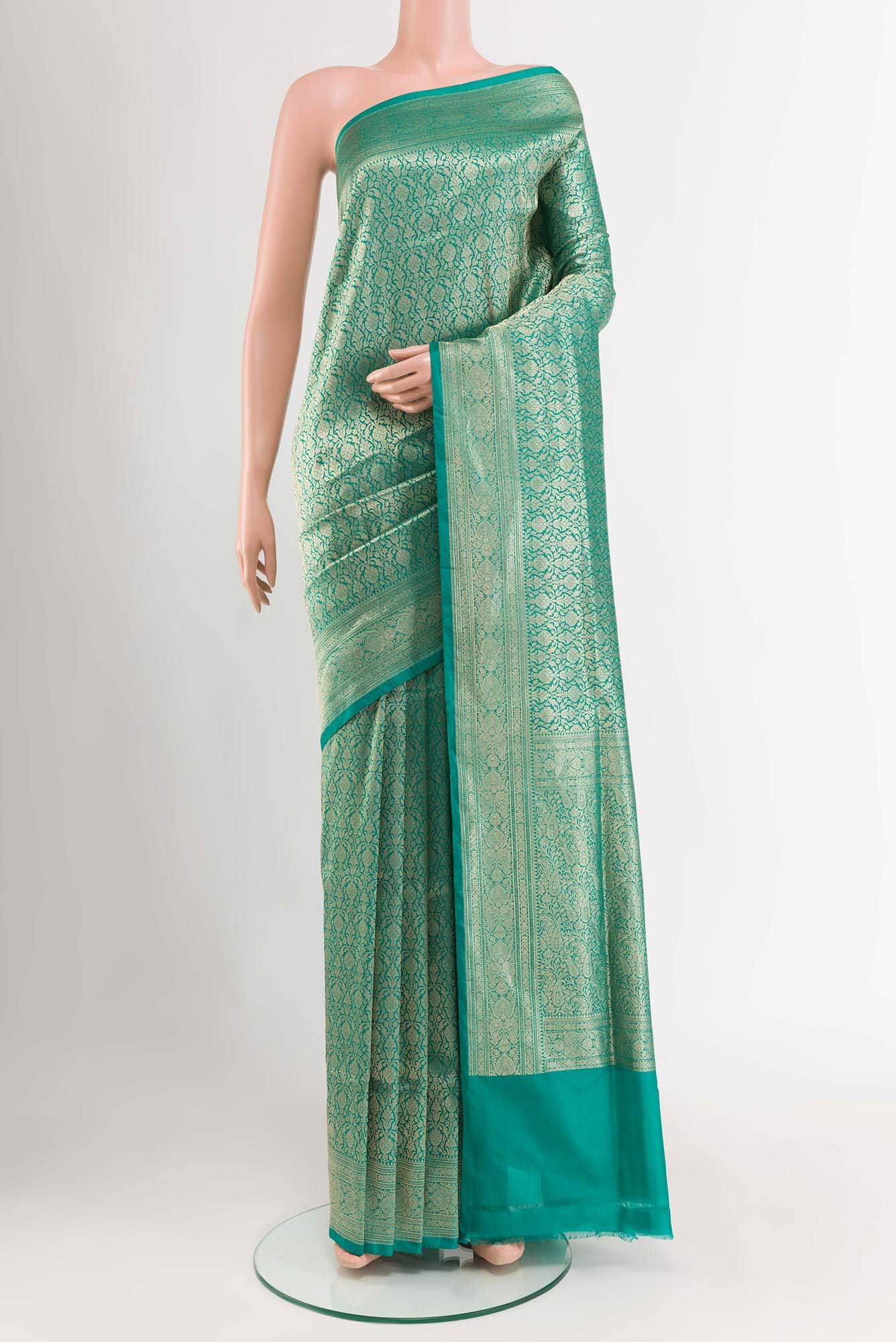 Green Blended Banarasi Silk Saree