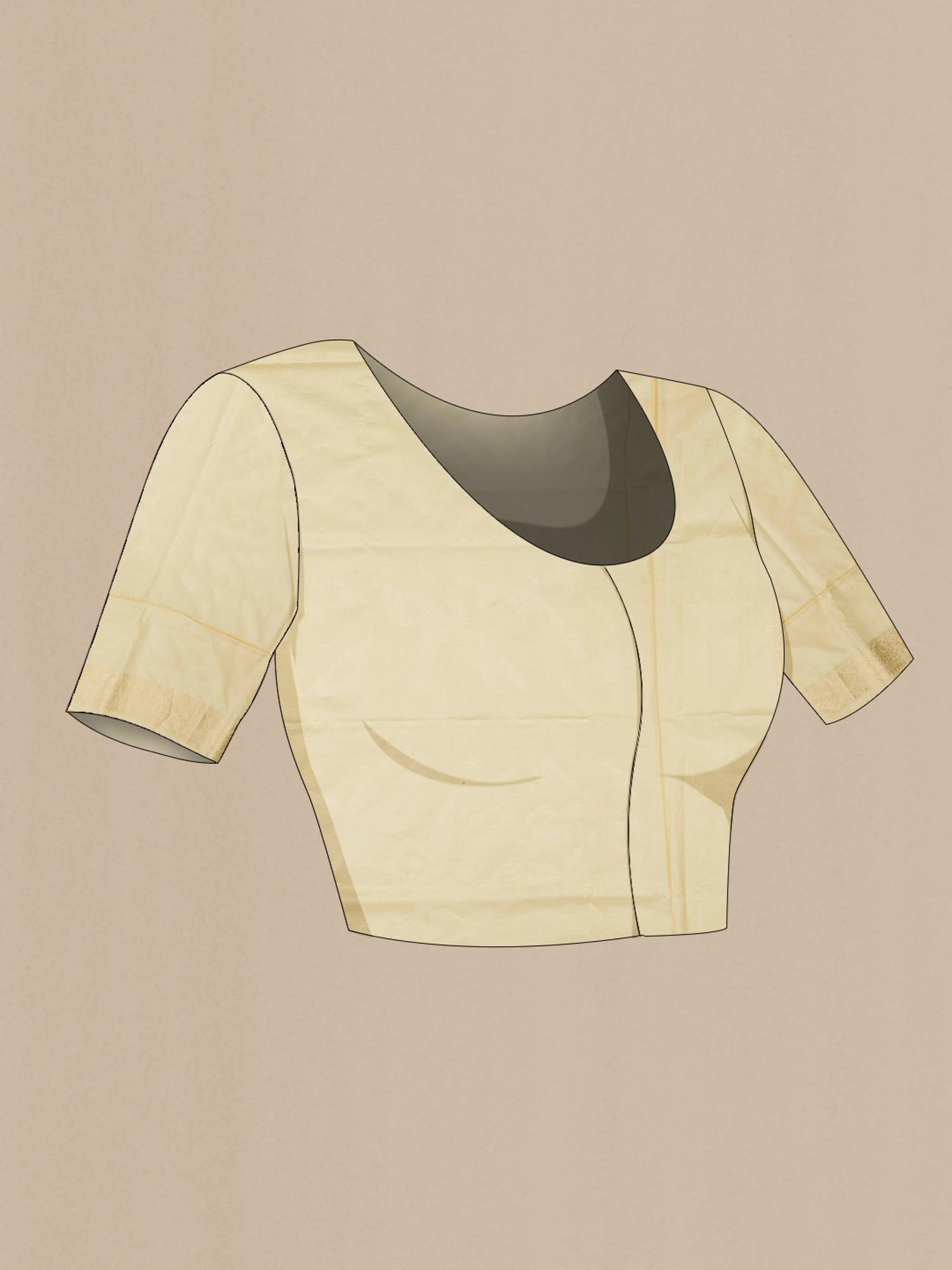 Beige Banarasi Saree