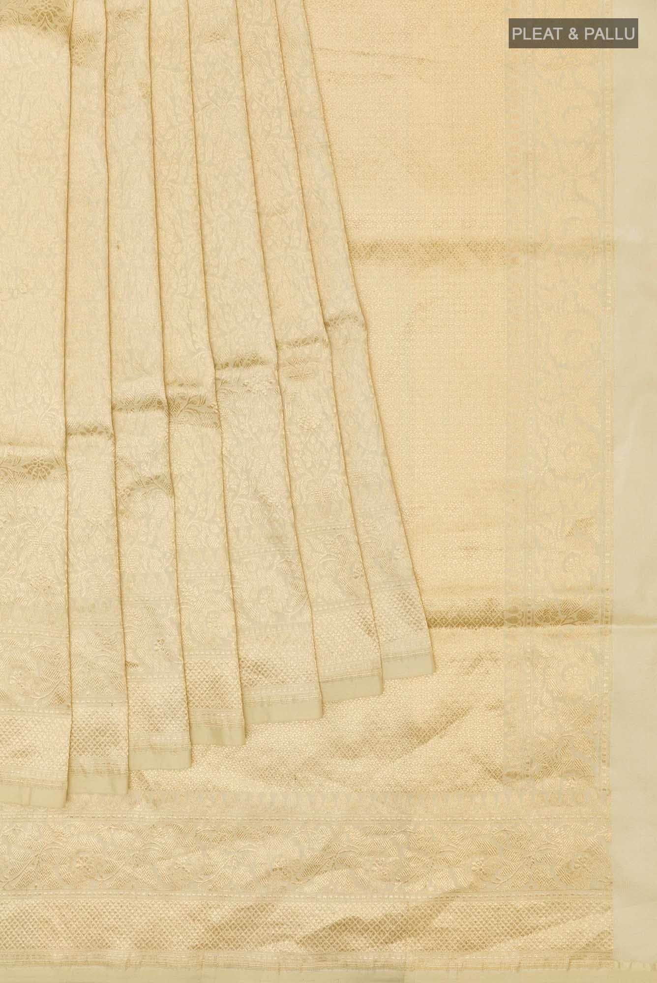 Beige Banarasi Saree