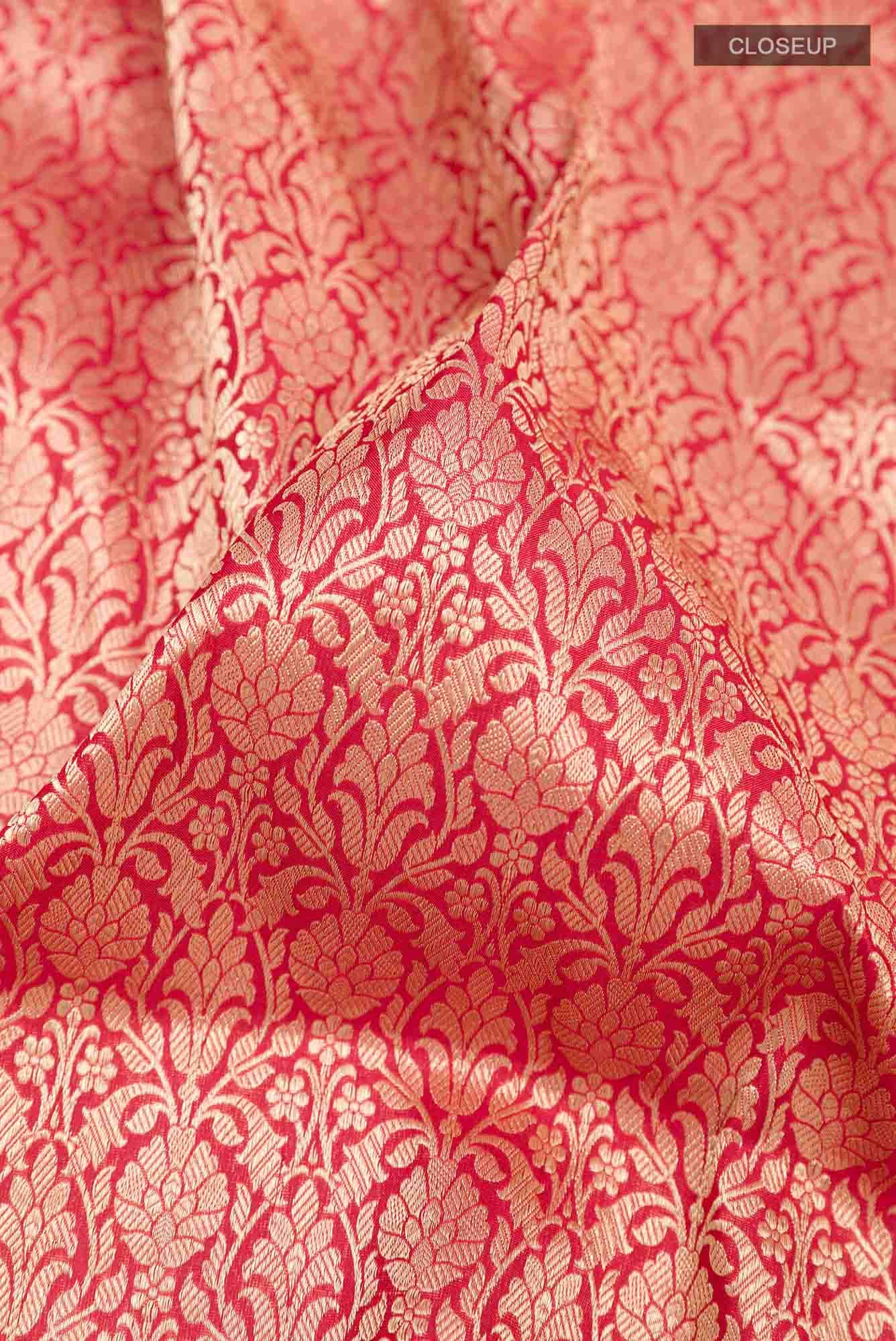 Maroon Banarasi Katan Silk Saree