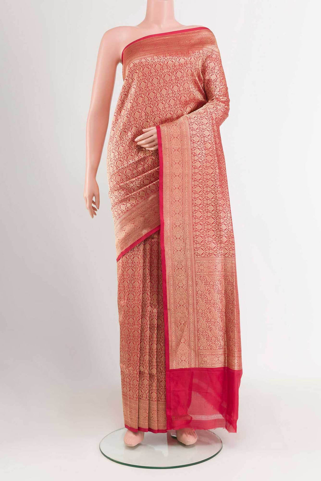 Maroon Banarasi Katan Silk Saree