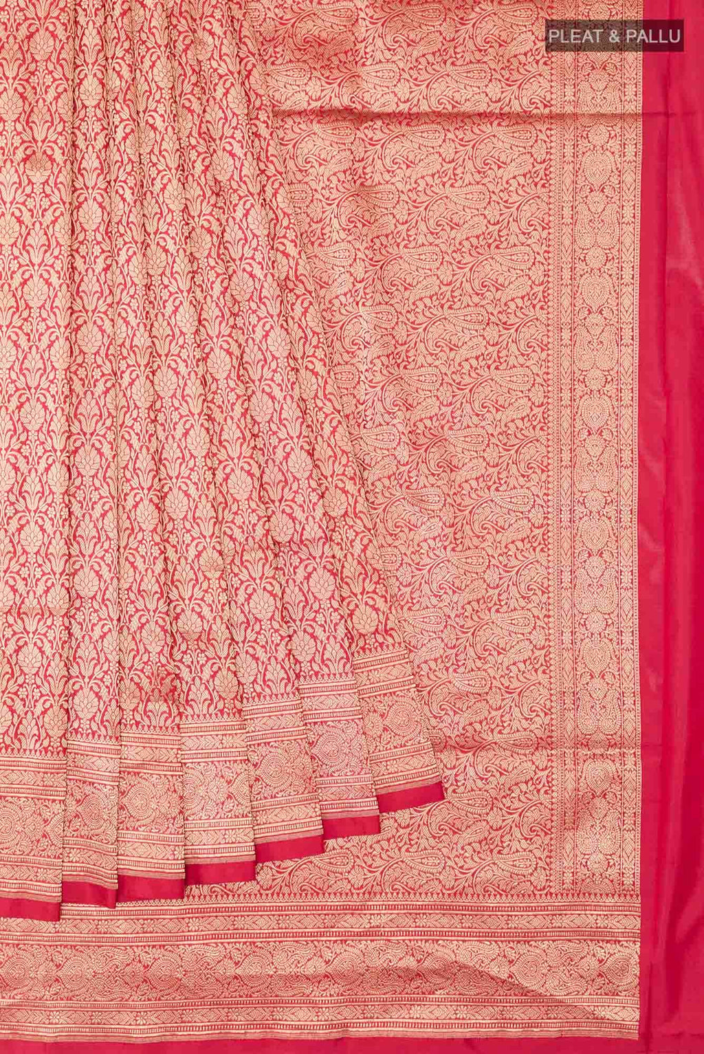 Maroon Banarasi Katan Silk Saree