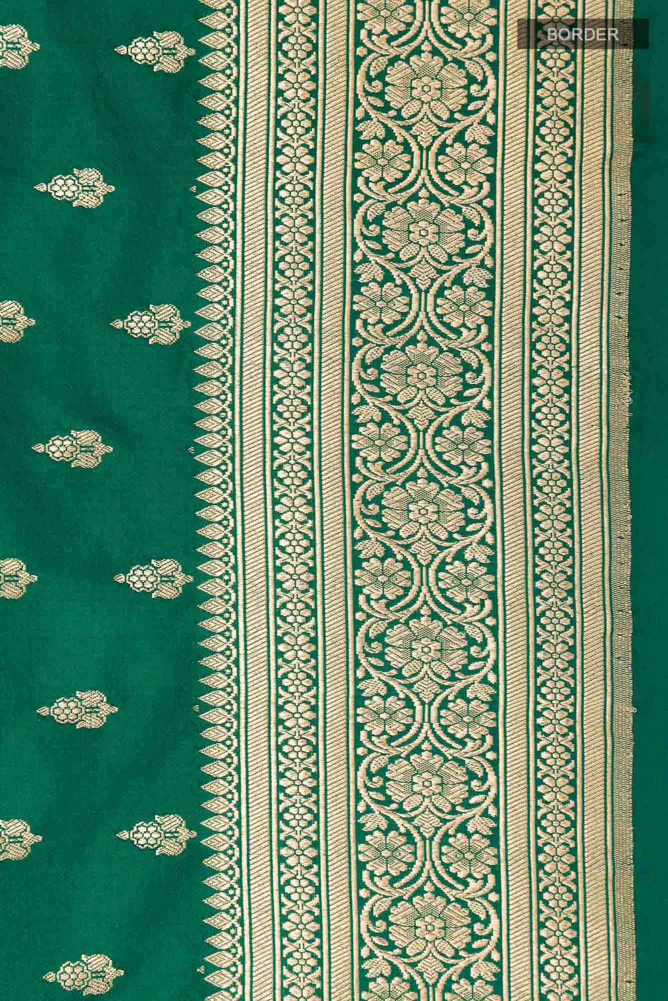 Green Banarasi Silk Saree