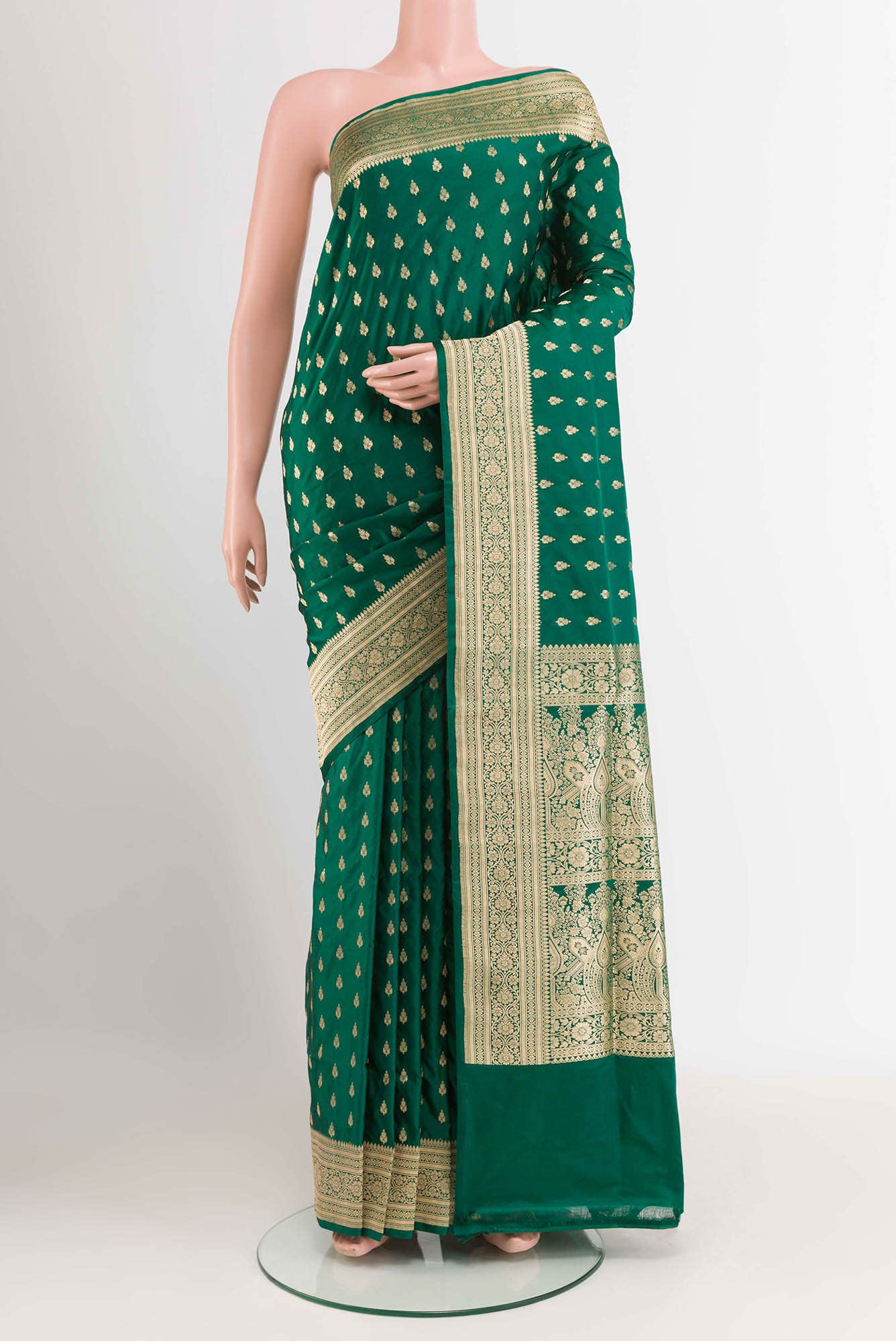 Green Banarasi Silk Saree