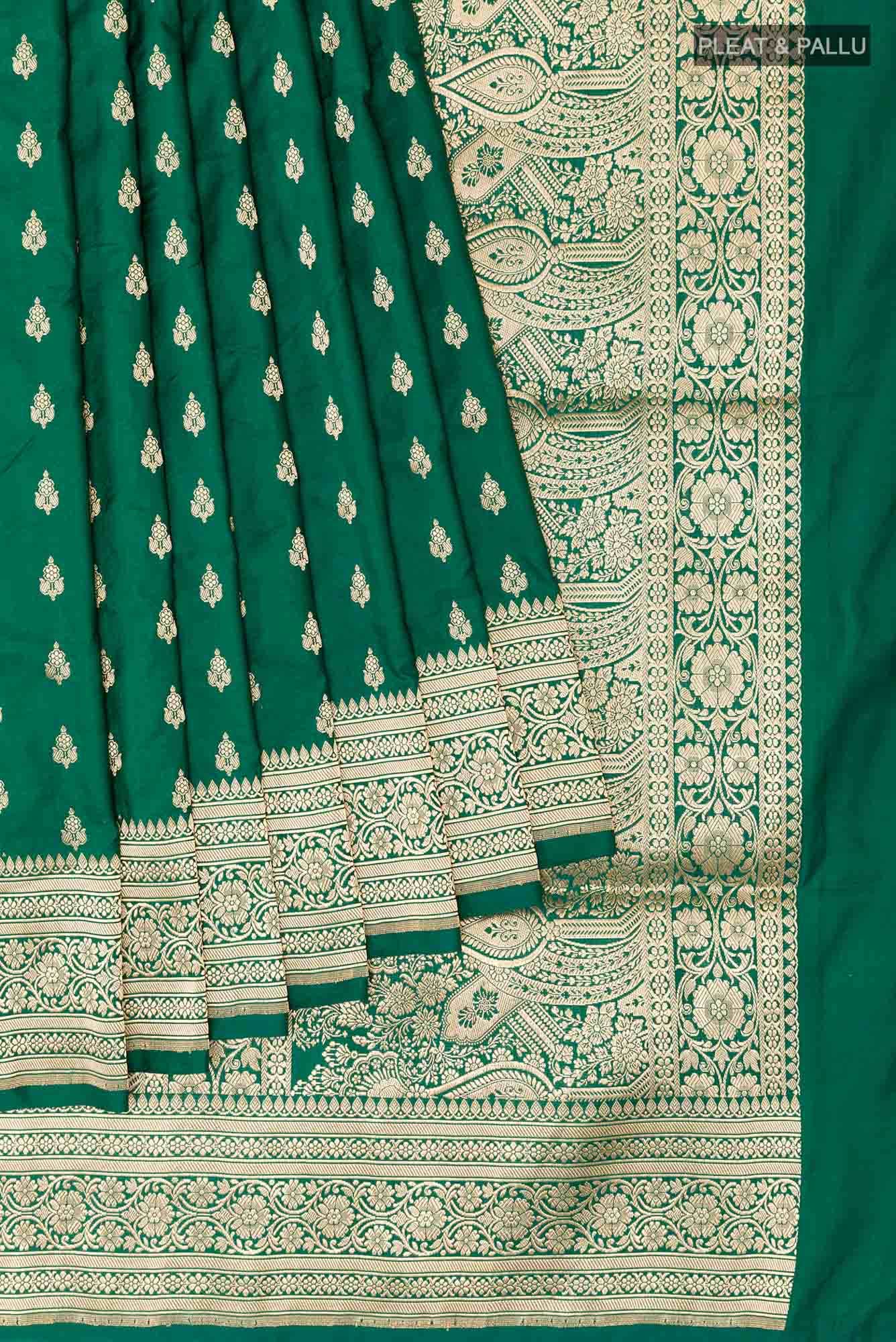 Green Banarasi Silk Saree