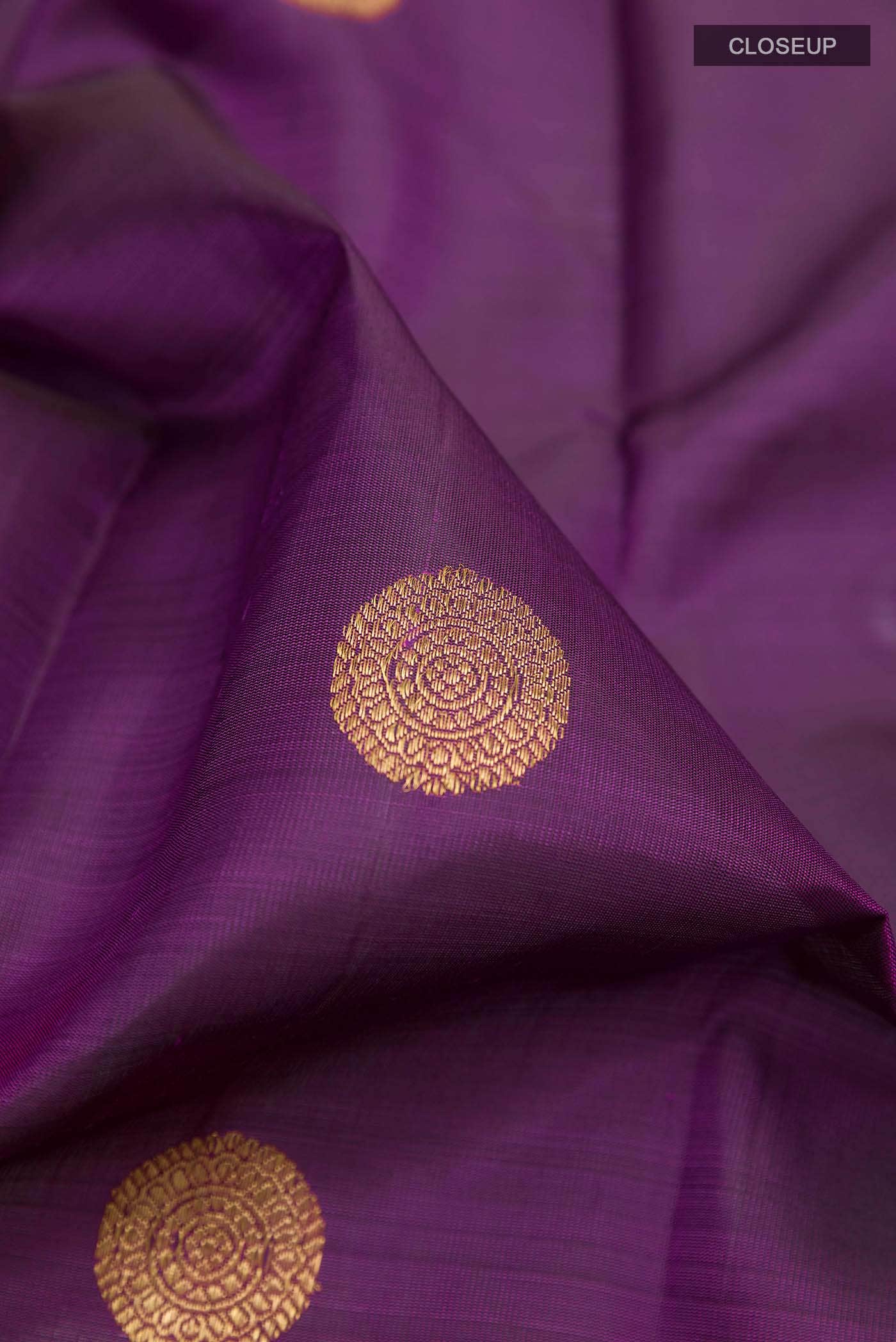Purple Kanchipuram Silk Saree