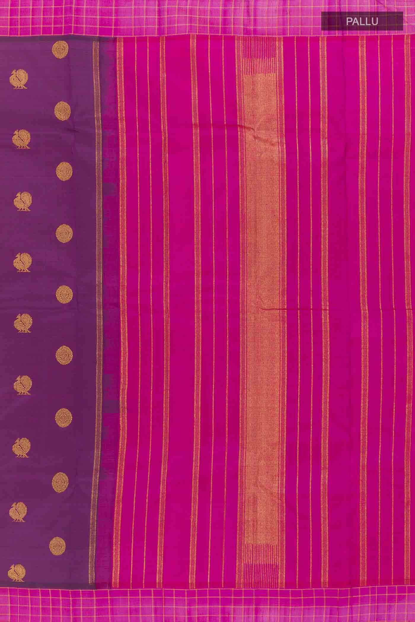 Purple Kanchipuram Silk Saree