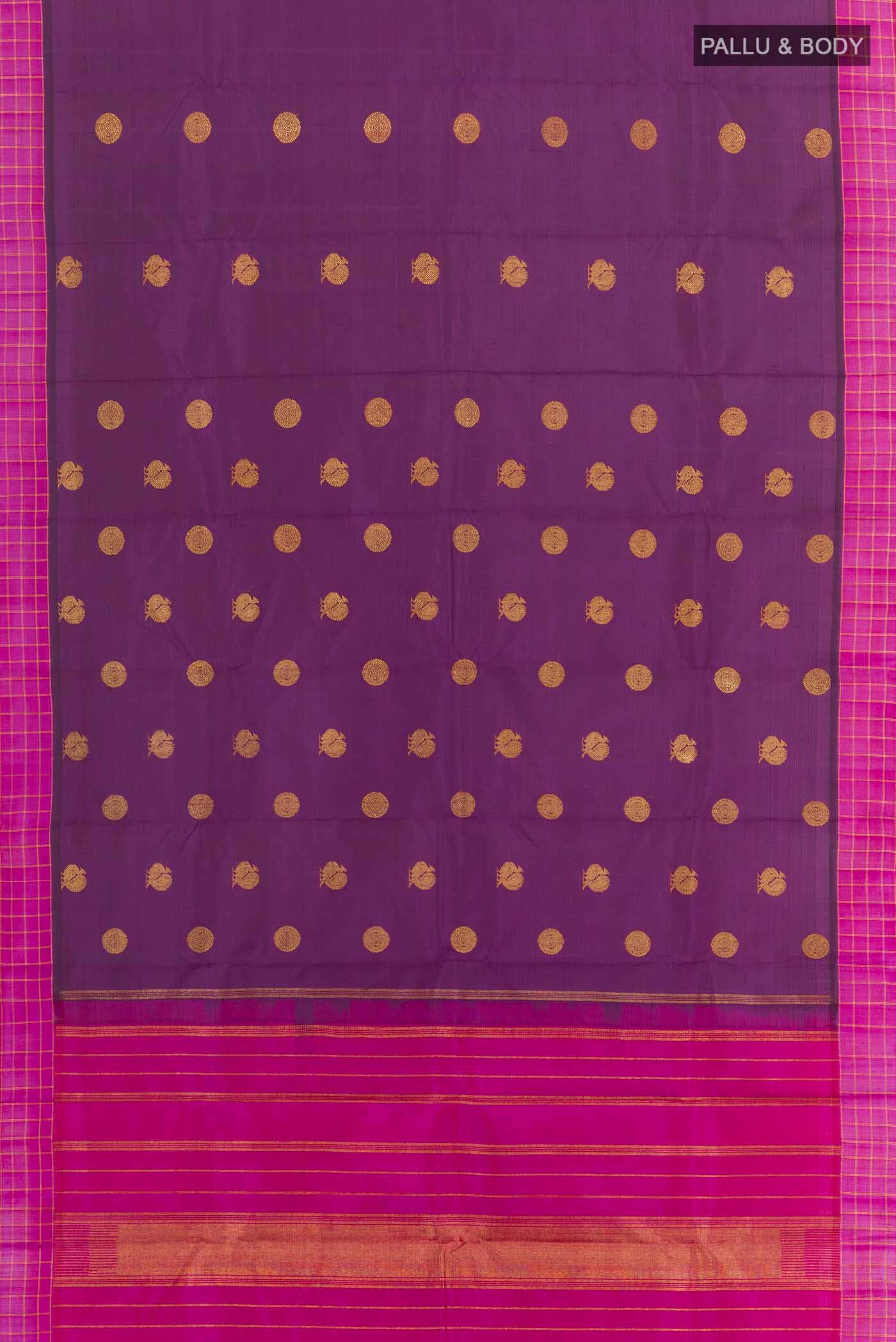 Purple Kanchipuram Silk Saree