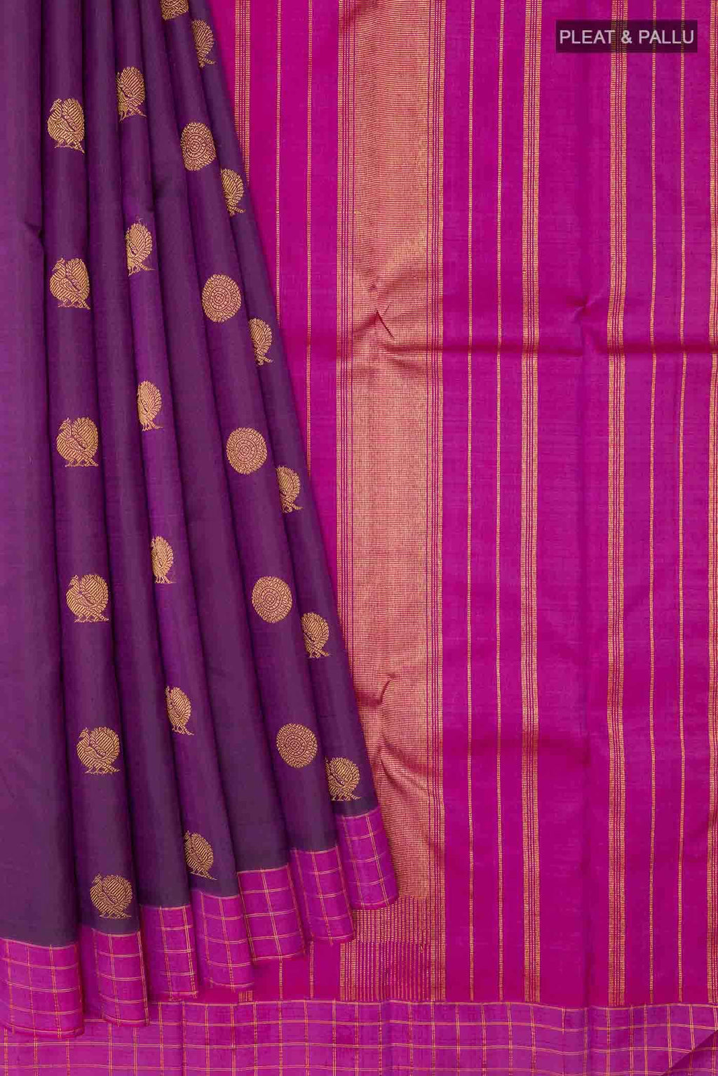 Purple Kanchipuram Silk Saree