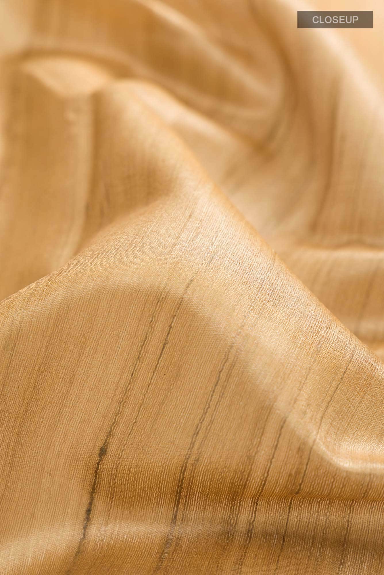 Mustard Bhagalpuri Tussar Silk Saree
