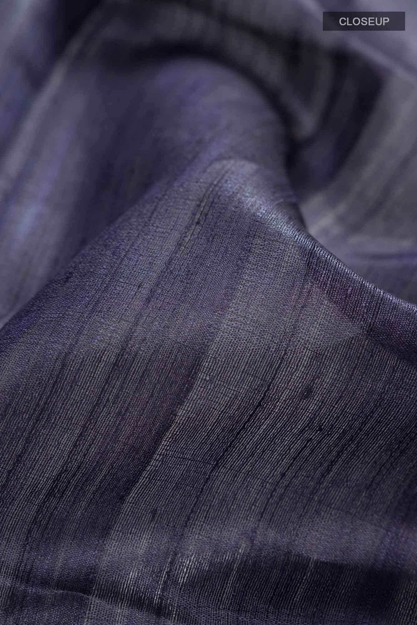 Violet Bhagalpuri Tussar Silk Saree