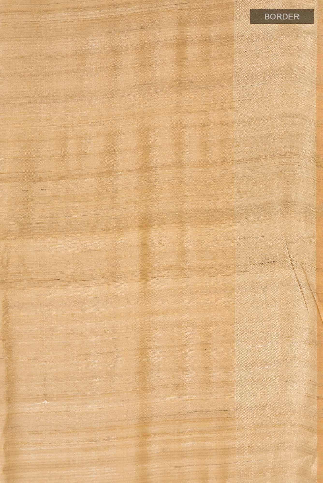 Mustard Bhagalpuri Tussar Silk Saree