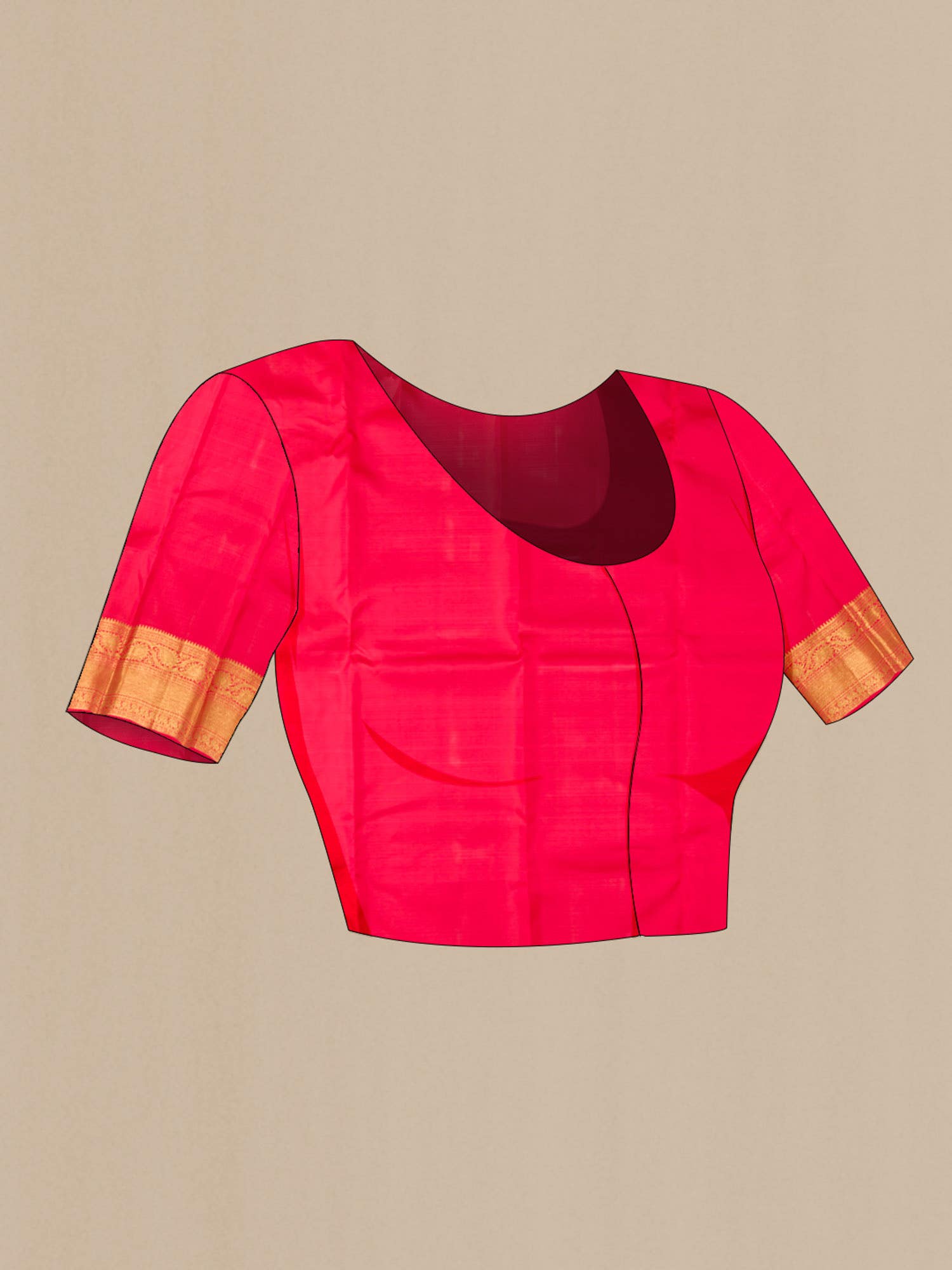 Pure Silk Pure Zari Red Kanchipuram Saree