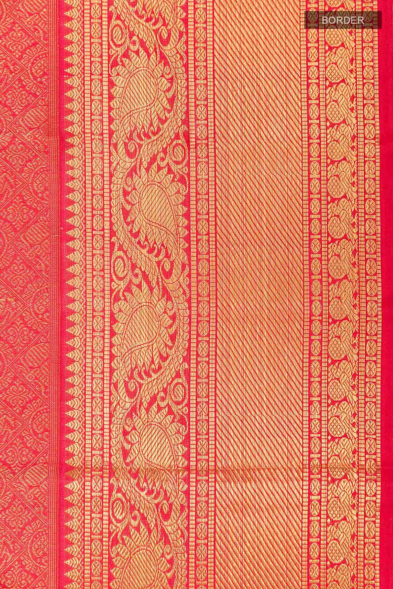 Pure Silk Pure Zari Red Kanchipuram Saree