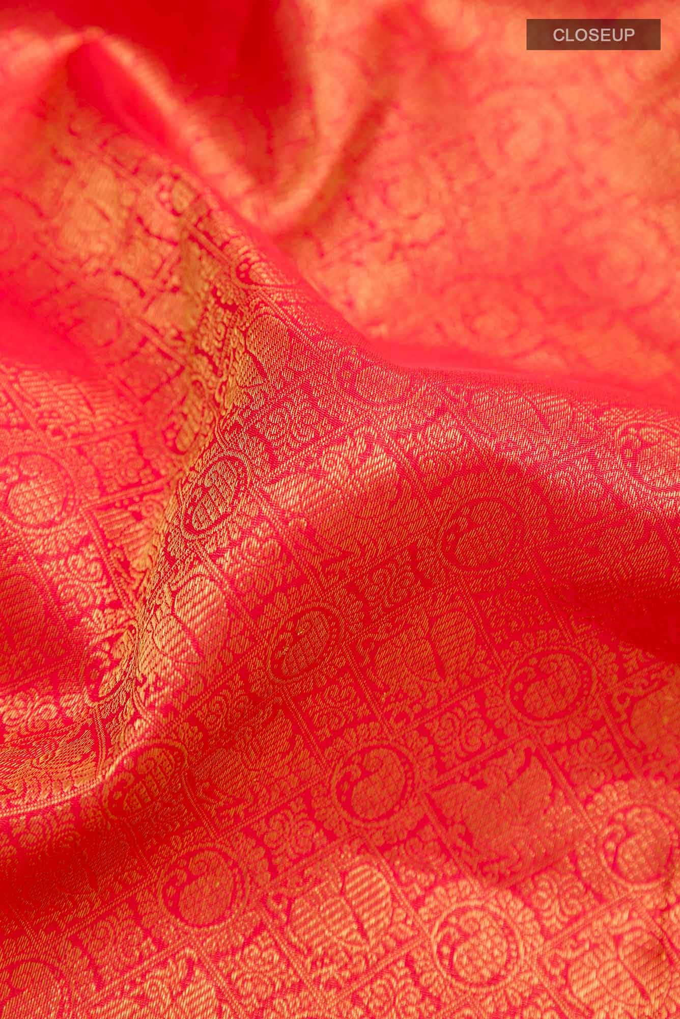 Pure Silk Pure Zari Red Kanchipuram Saree