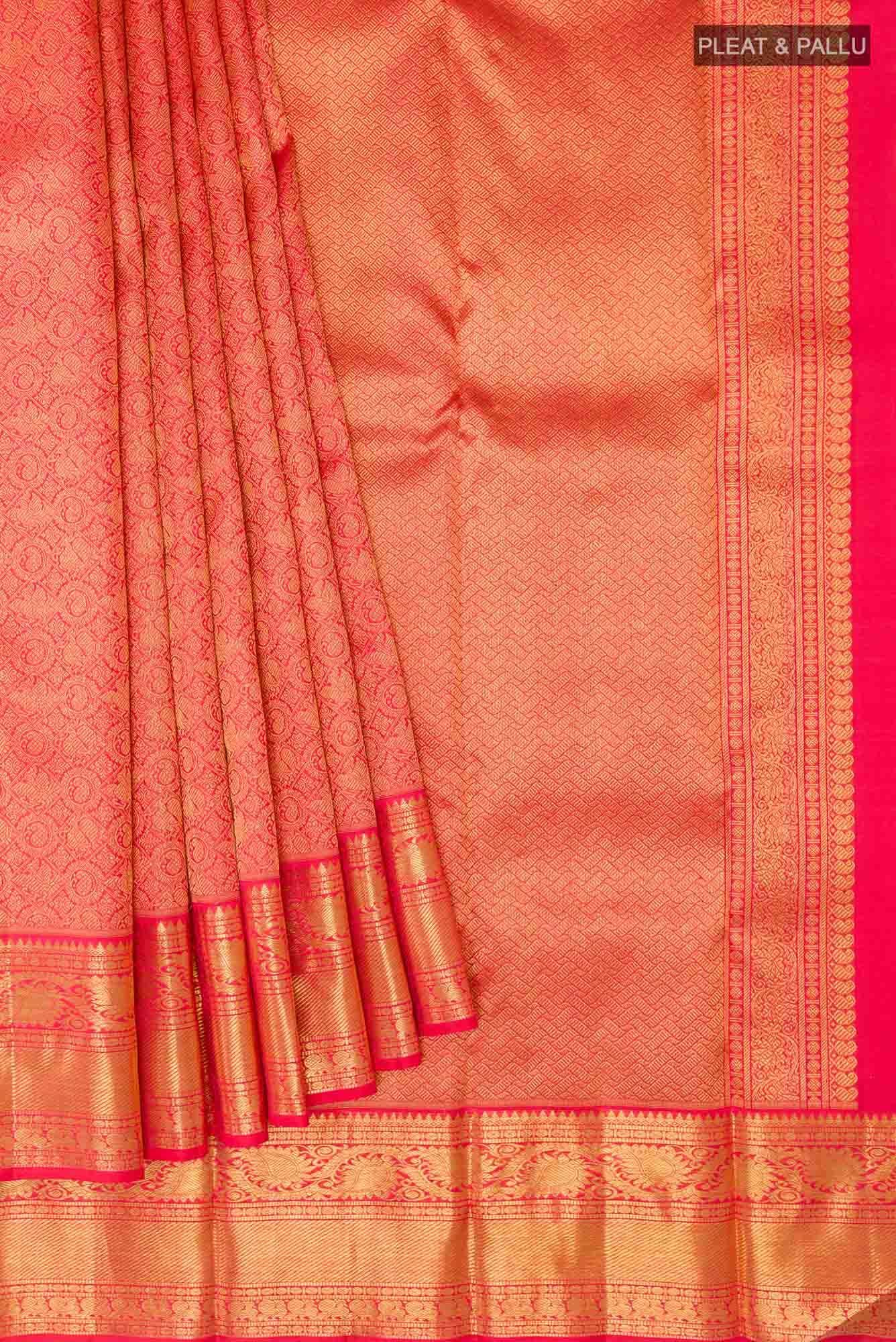 Pure Silk Pure Zari Red Kanchipuram Saree
