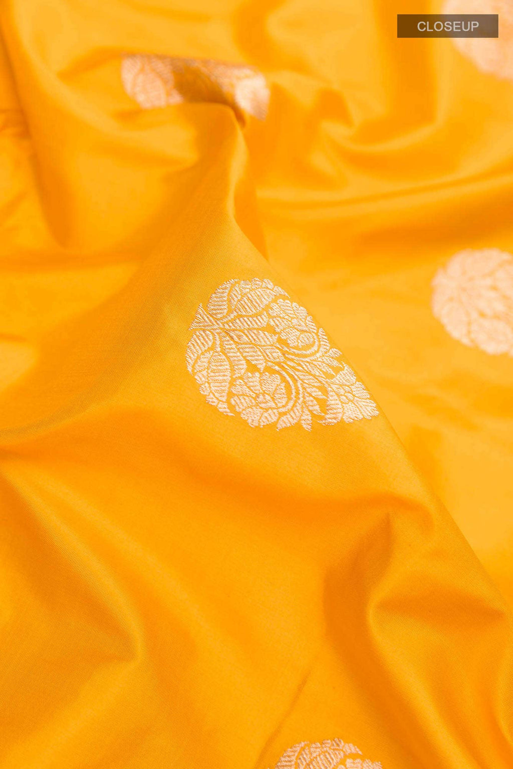 Yellow Banarasi Silk Saree