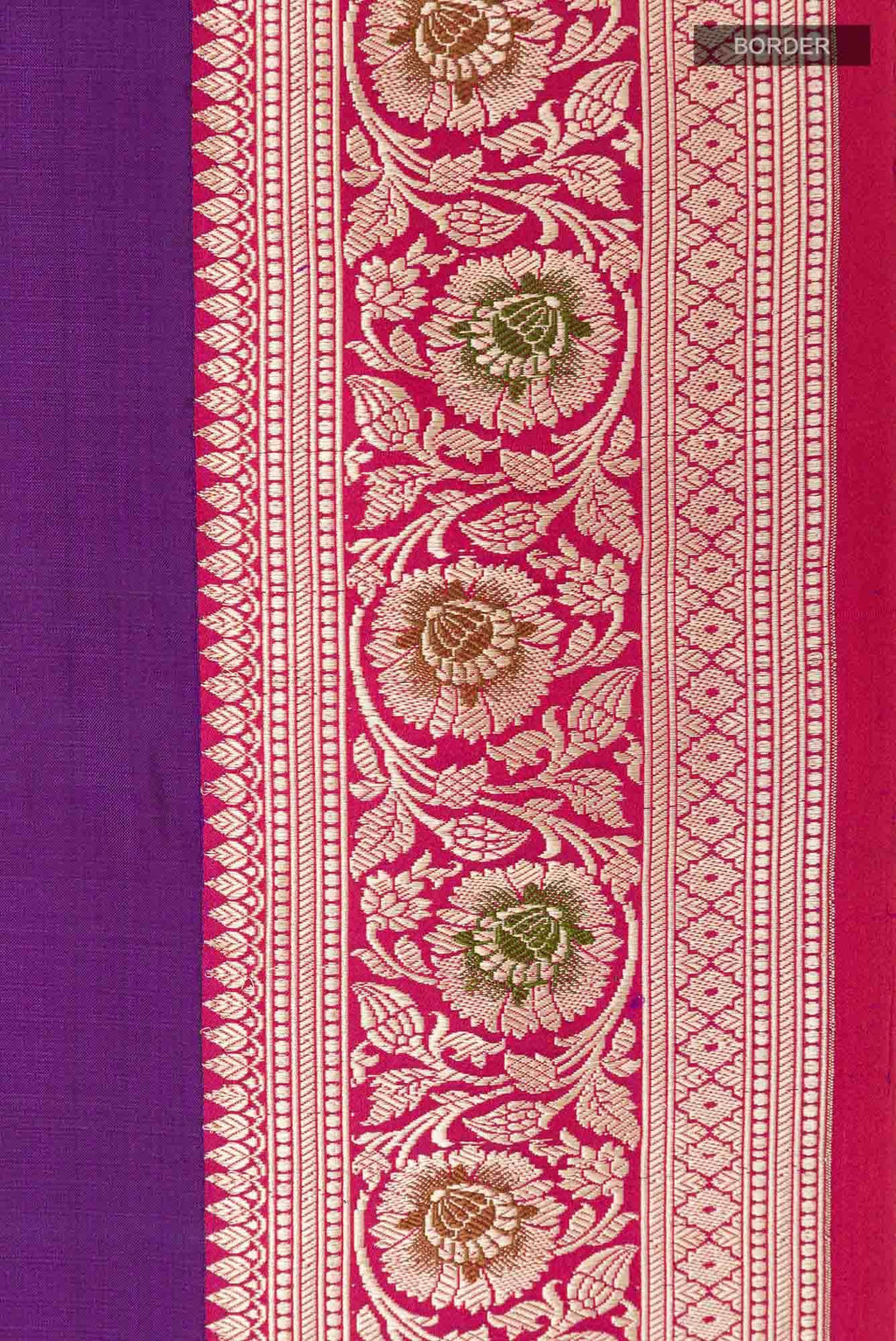 Purple Banarasi Katan Silk Saree