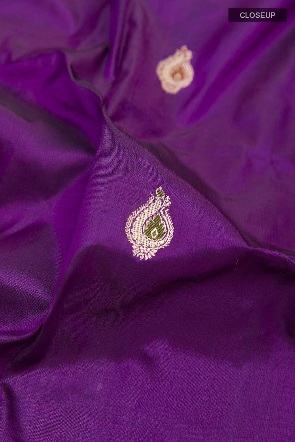 Purple Banarasi Katan Silk Saree
